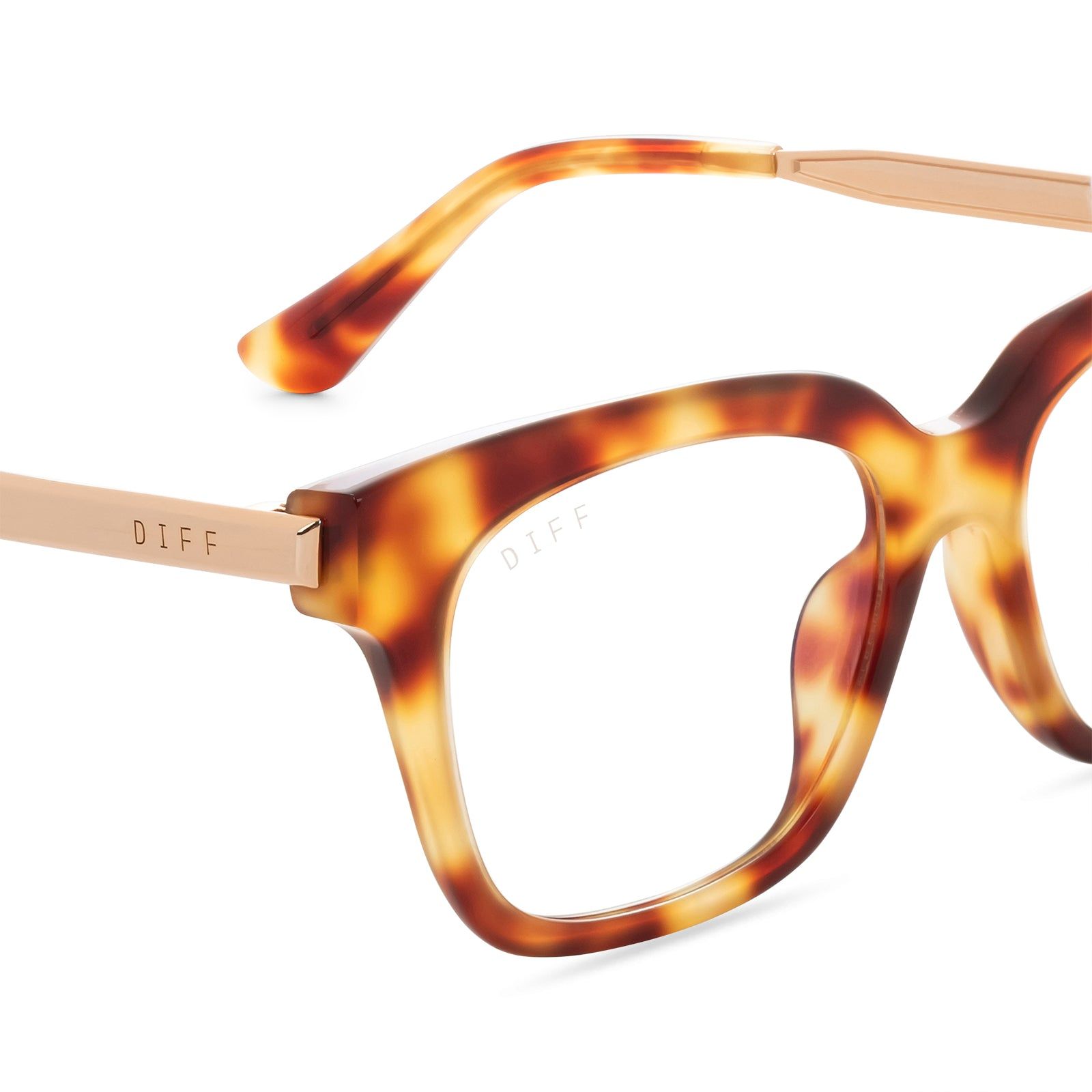BELLA XS - SOLSTICE TORTOISE + CLEAR GLASSES sold by Diff Eyewear product image thumbnail 3