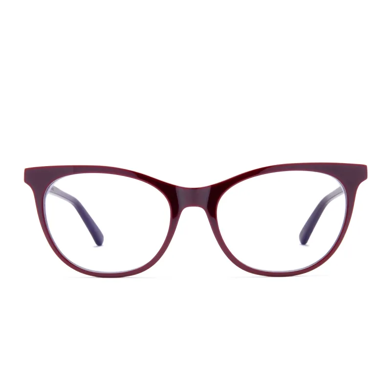 JADE - CLARET + BLUE LIGHT TECHNOLOGY GLASSES sold by Diff Eyewear
