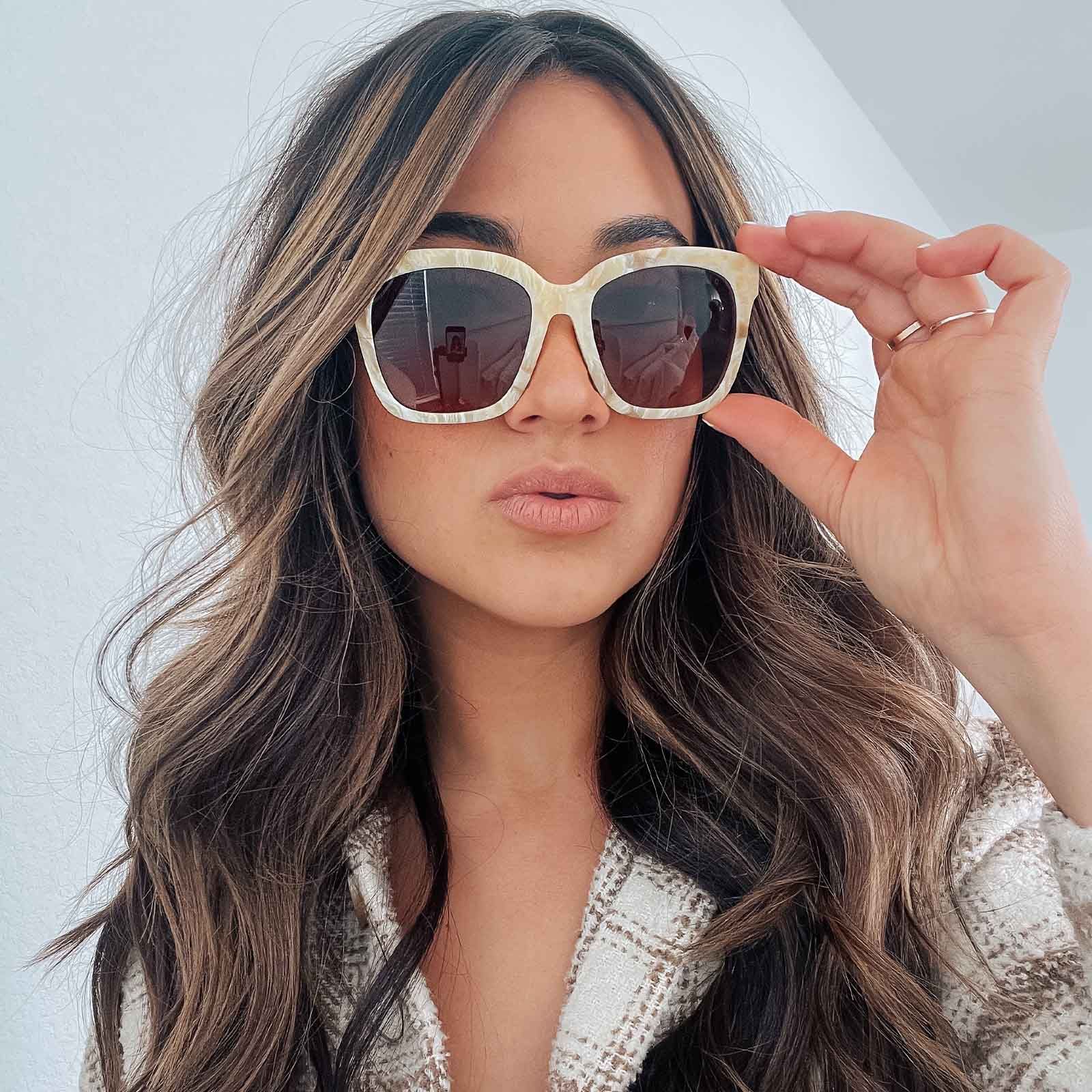 BELLA - MILK N HONEY + BROWN GRADIENT SUNGLASSES sold by Diff Eyewear product image thumbnail 8