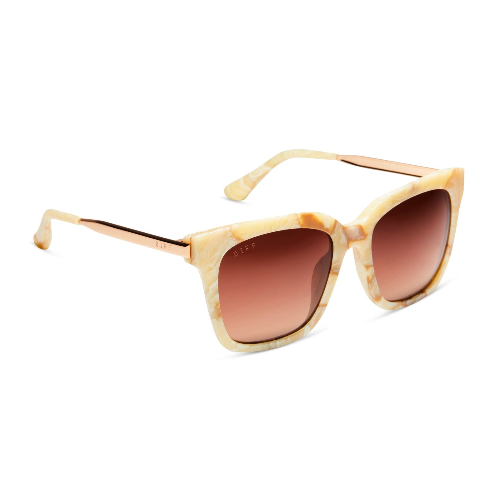 BELLA - MILK N HONEY + BROWN GRADIENT SUNGLASSES sold by Diff Eyewear product image thumbnail 2