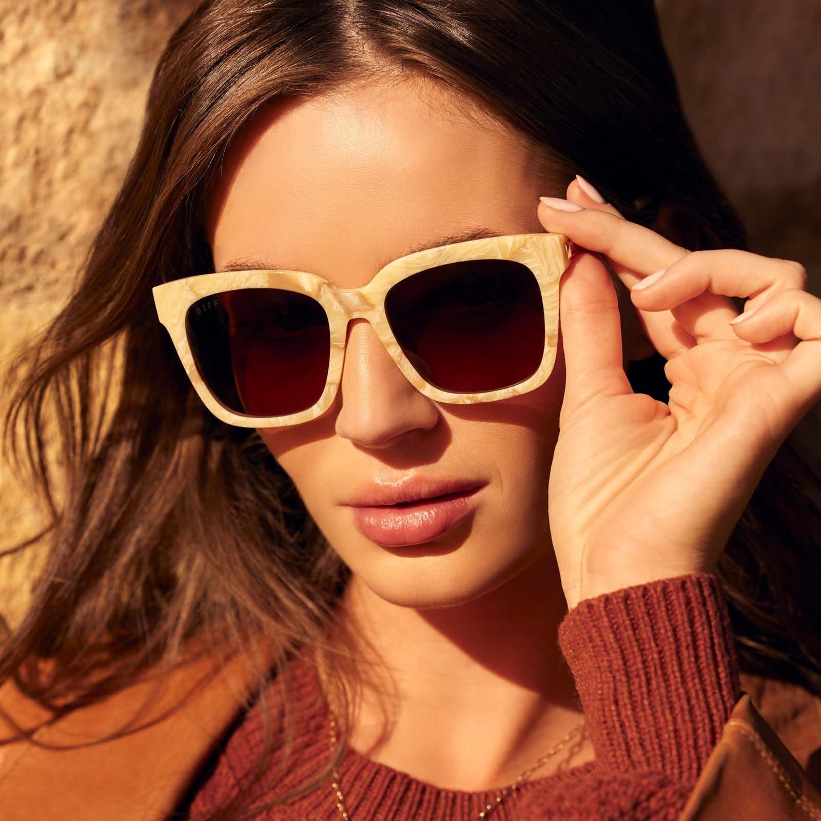 BELLA - MILK N HONEY + BROWN GRADIENT SUNGLASSES sold by Diff Eyewear product image thumbnail 6