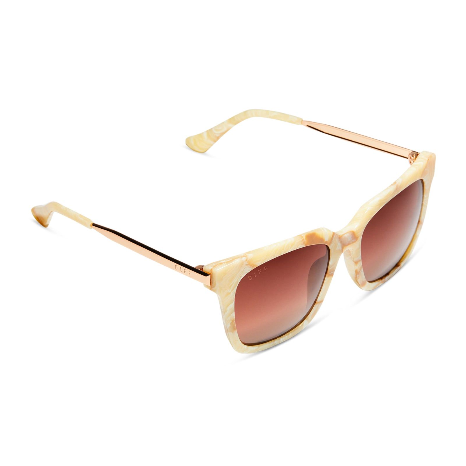 BELLA - MILK N HONEY + BROWN GRADIENT SUNGLASSES sold by Diff Eyewear product image thumbnail 4