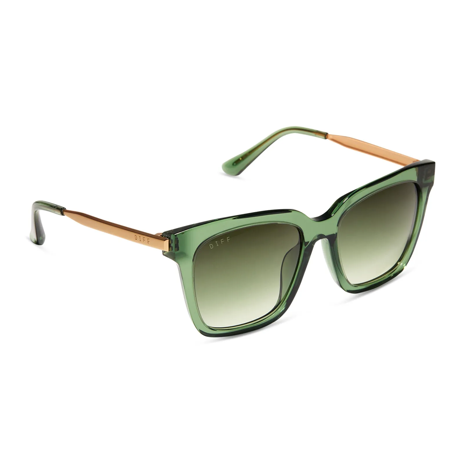 BELLA - SAGE CRYSTAL + G15 GRADIENT SUNGLASSES sold by Diff Eyewear product image thumbnail 2