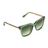 BELLA - SAGE CRYSTAL + G15 GRADIENT SUNGLASSES sold by Diff Eyewear