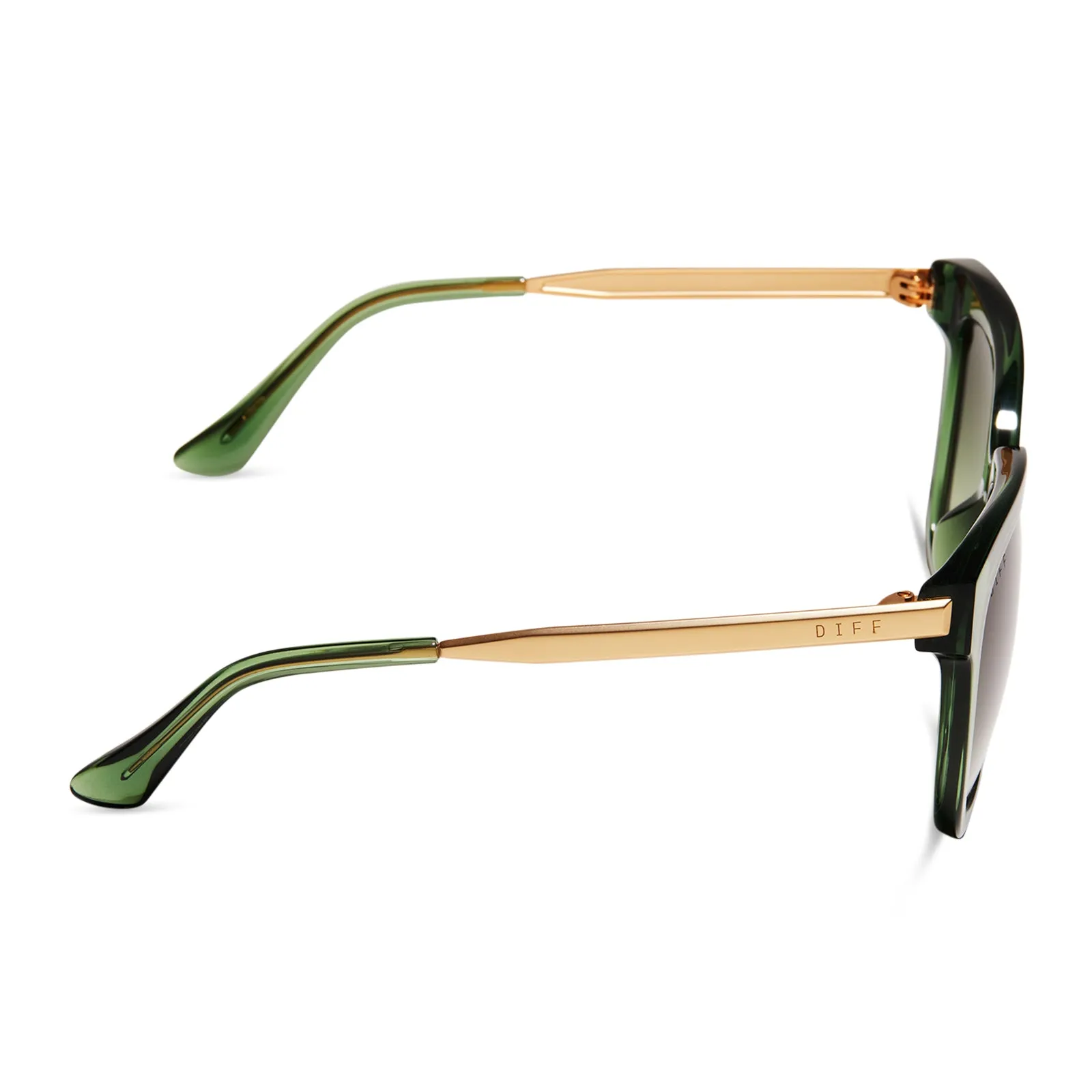 BELLA - SAGE CRYSTAL + G15 GRADIENT SUNGLASSES sold by Diff Eyewear product image thumbnail 3