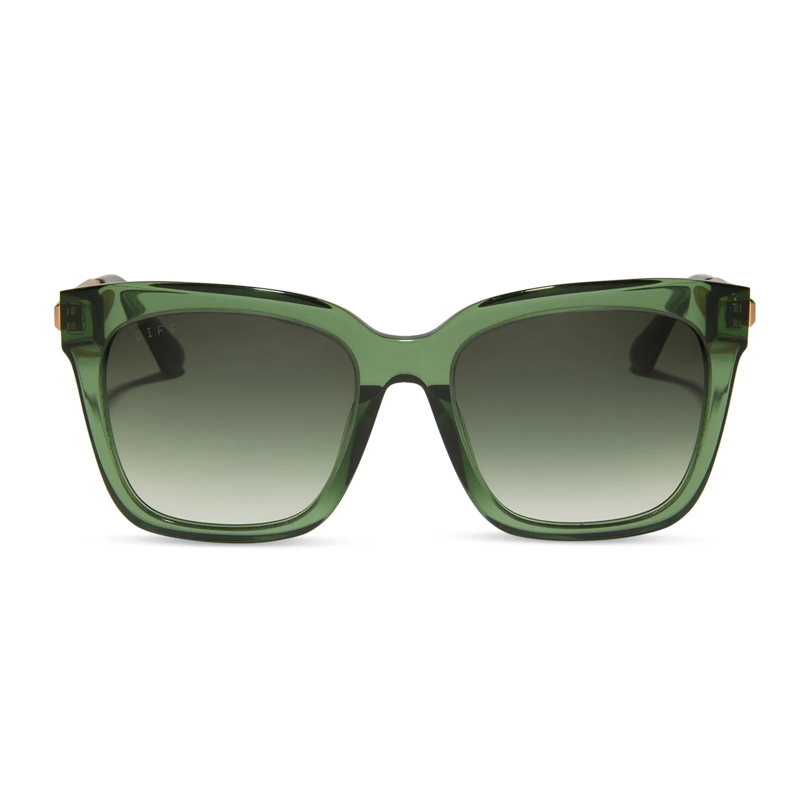 BELLA - SAGE CRYSTAL + G15 GRADIENT SUNGLASSES sold by Diff Eyewear