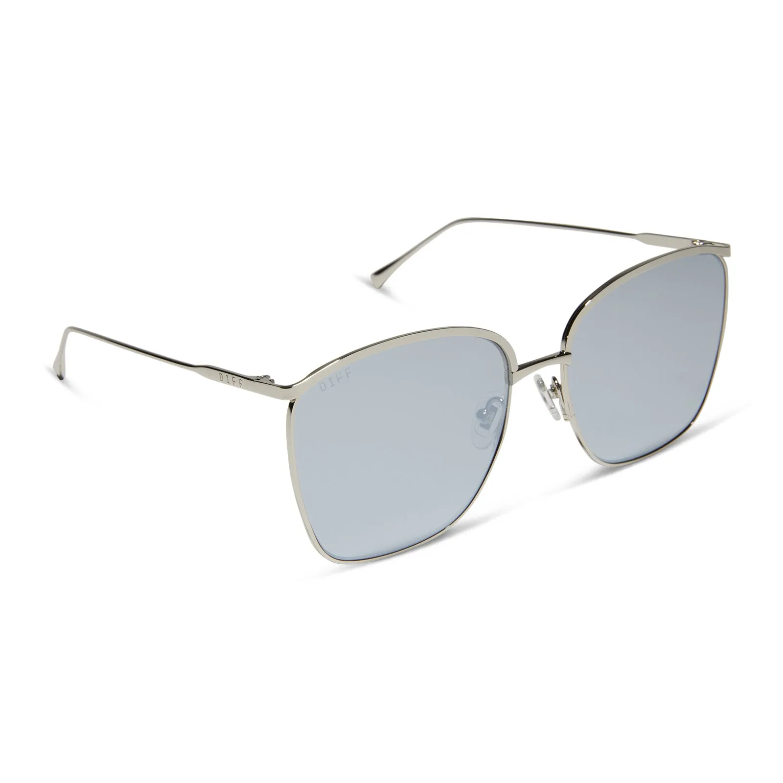 VITTORIA - SILVER + SILVER MIRROR SUNGLASSES sold by Diff Eyewear product image thumbnail 2