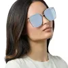VITTORIA - SILVER + SILVER MIRROR SUNGLASSES sold by Diff Eyewear