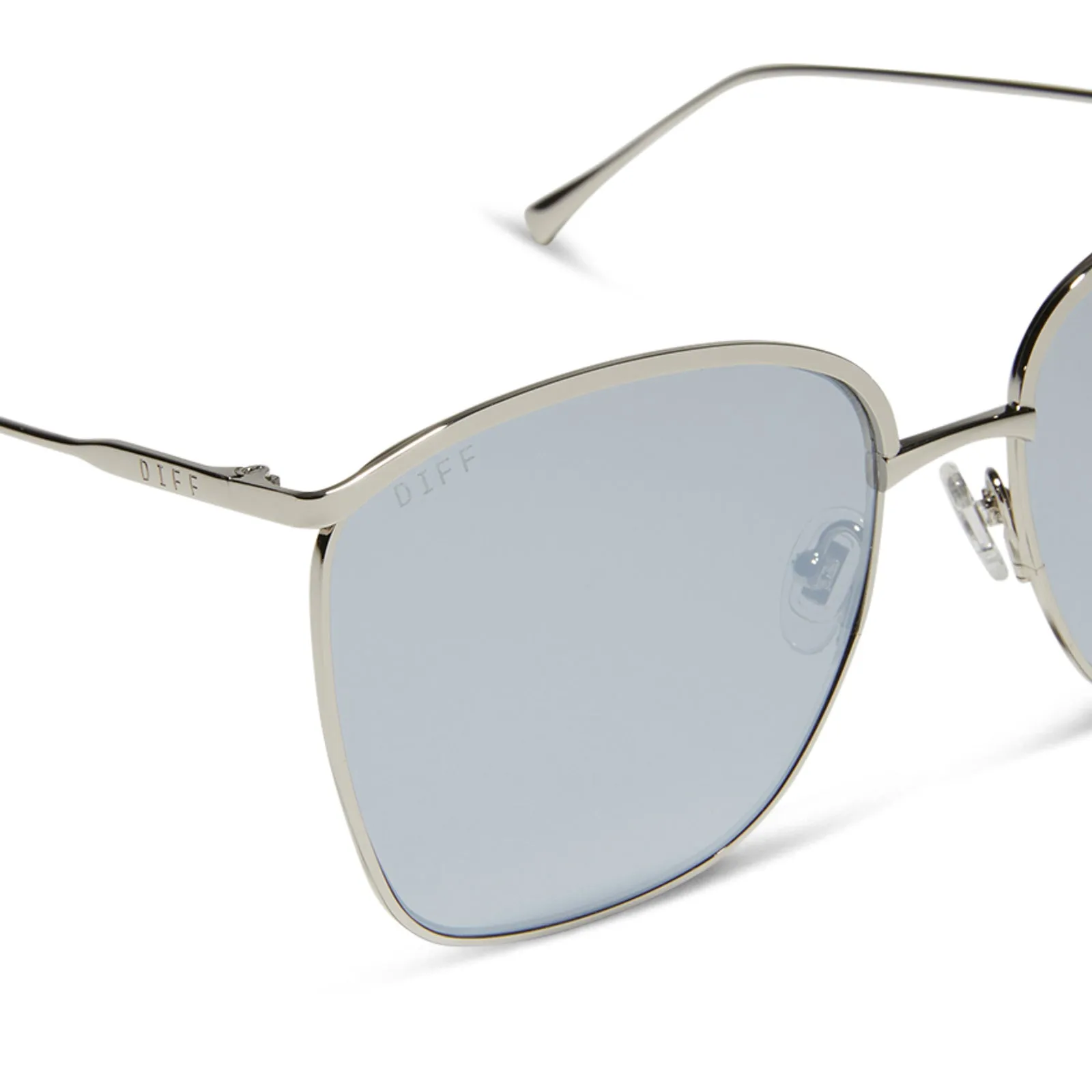 VITTORIA - SILVER + SILVER MIRROR SUNGLASSES sold by Diff Eyewear product image thumbnail 4