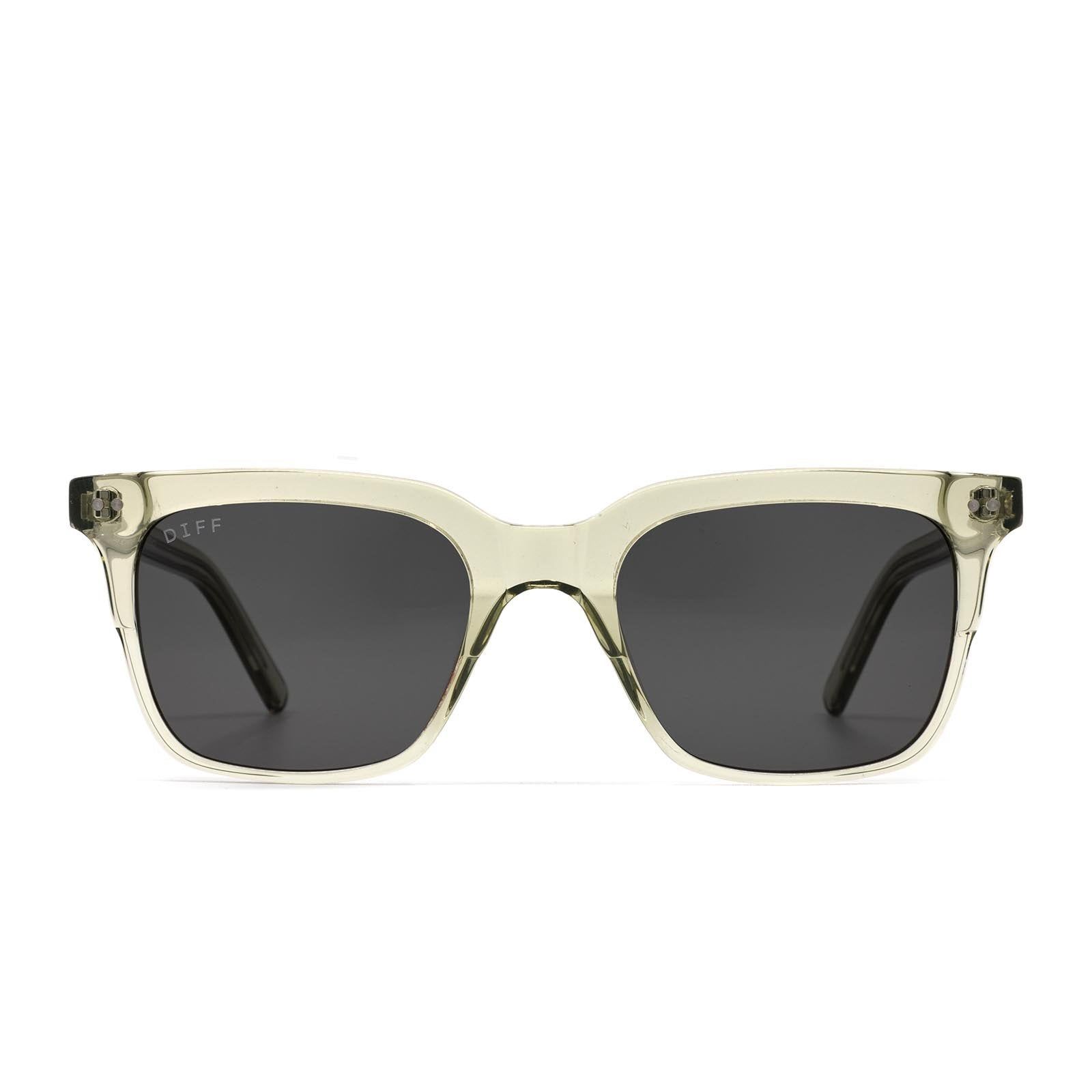 BILLIE - OLIVE CRYSTAL + GREY SUNGLASSES sold by Diff Eyewear