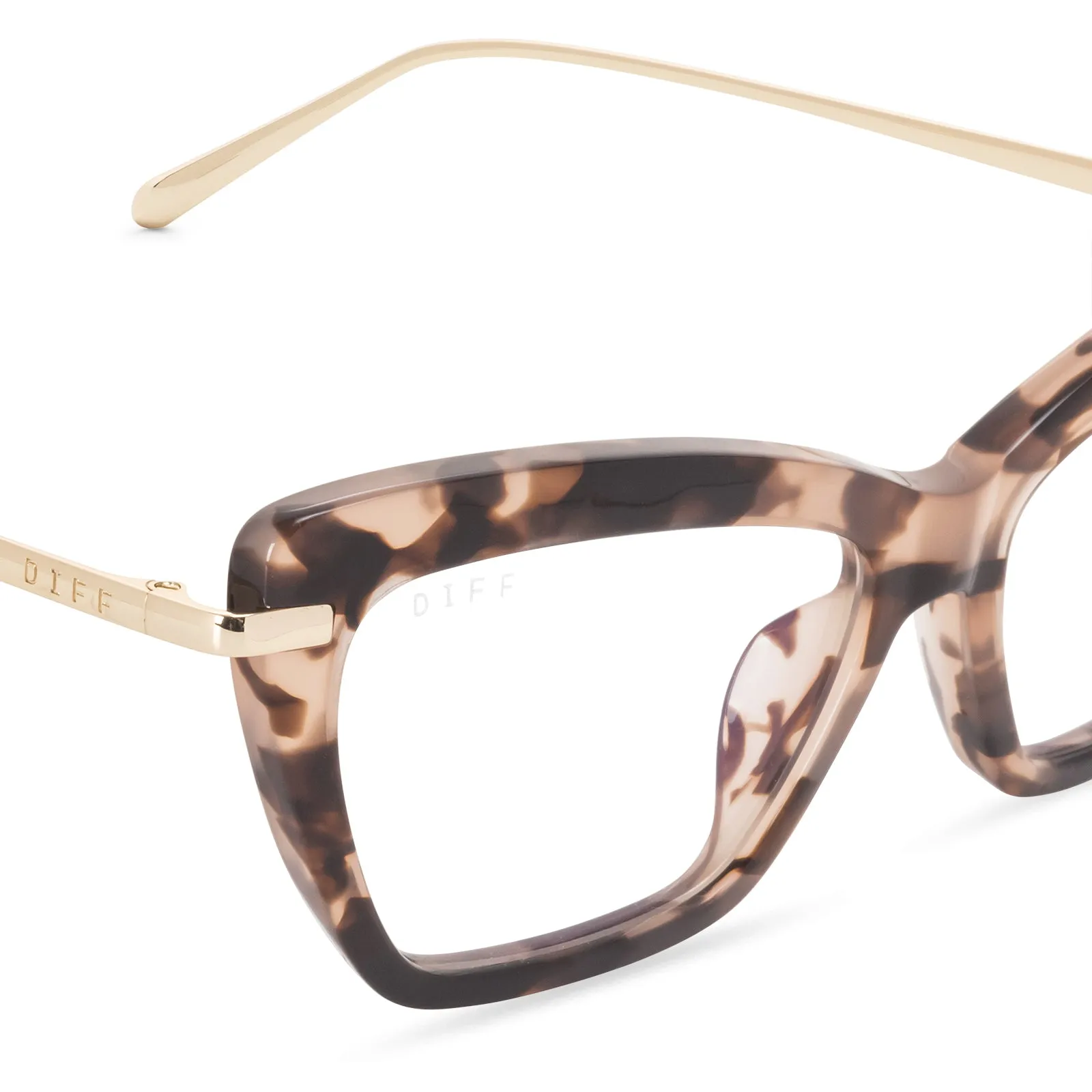 MILA - HIMALAYAN TORTOISE + CLEAR GLASSES sold by Diff Eyewear product image thumbnail 3
