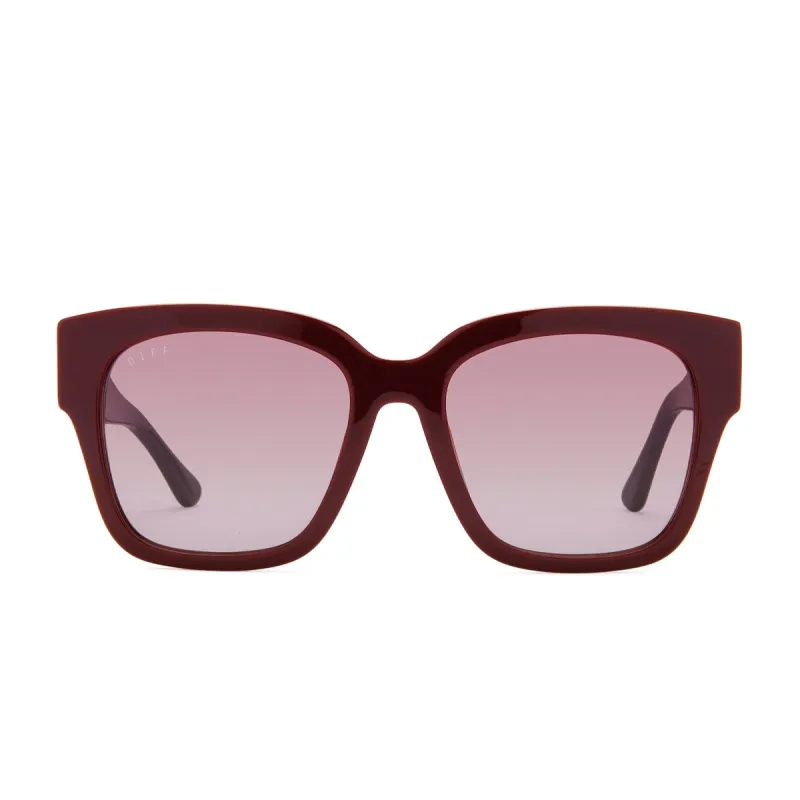 BELLA II - CLARET + WINE GRADIENT SUNGLASSES sold by Diff Eyewear