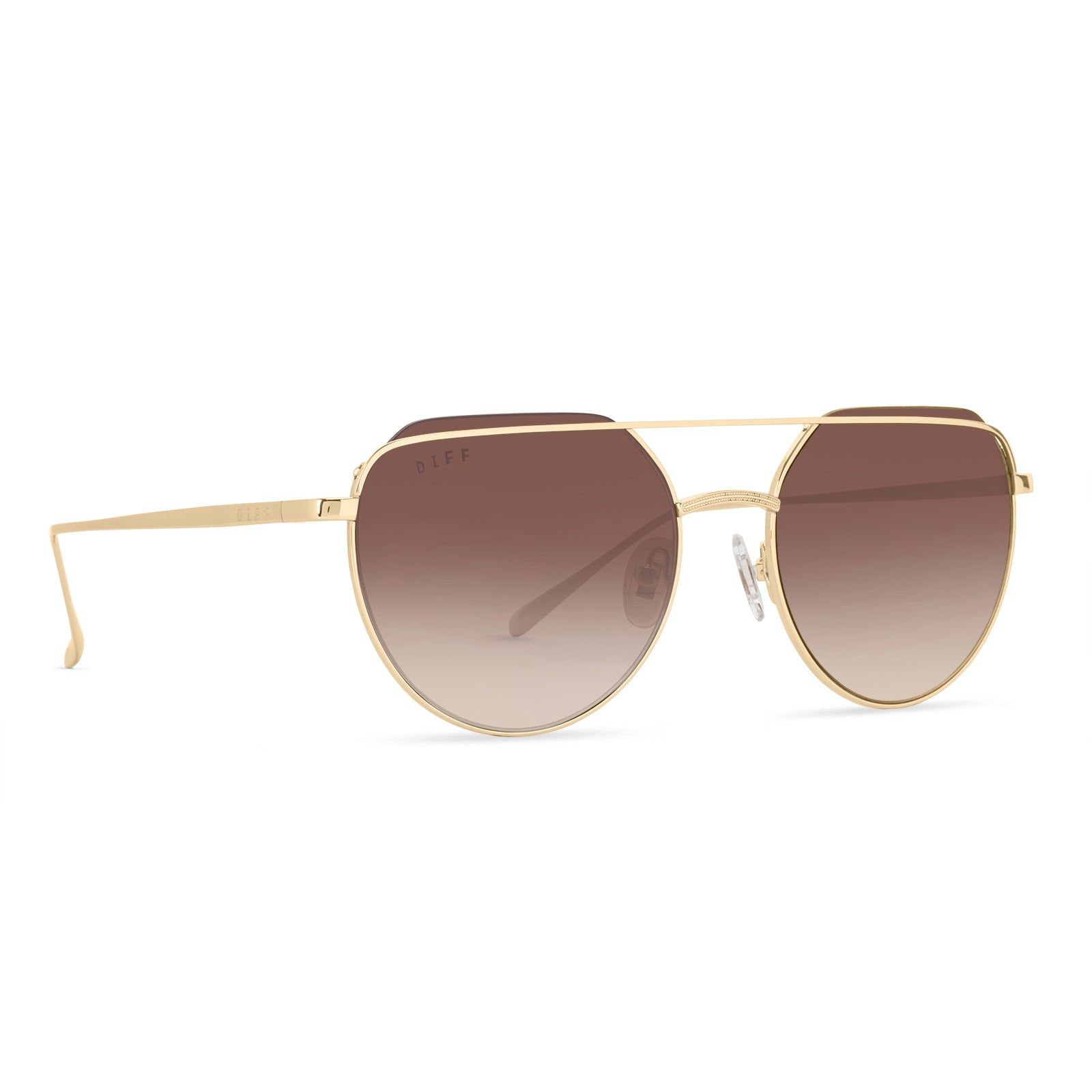 RAYNE - GOLD + BROWN GRADIENT SUNGLASSES sold by Diff Eyewear product image thumbnail 2