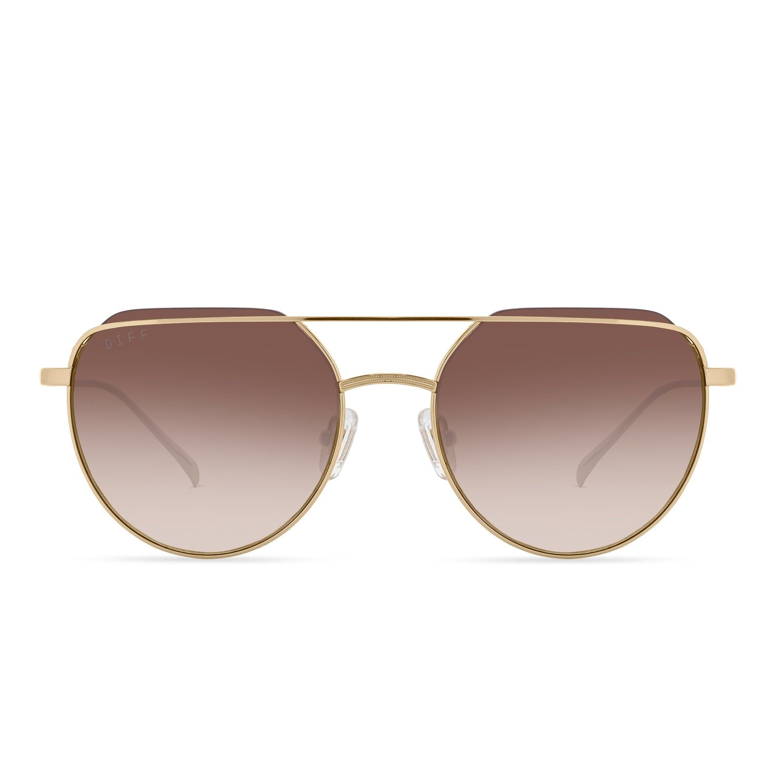 RAYNE - GOLD + BROWN GRADIENT SUNGLASSES sold by Diff Eyewear