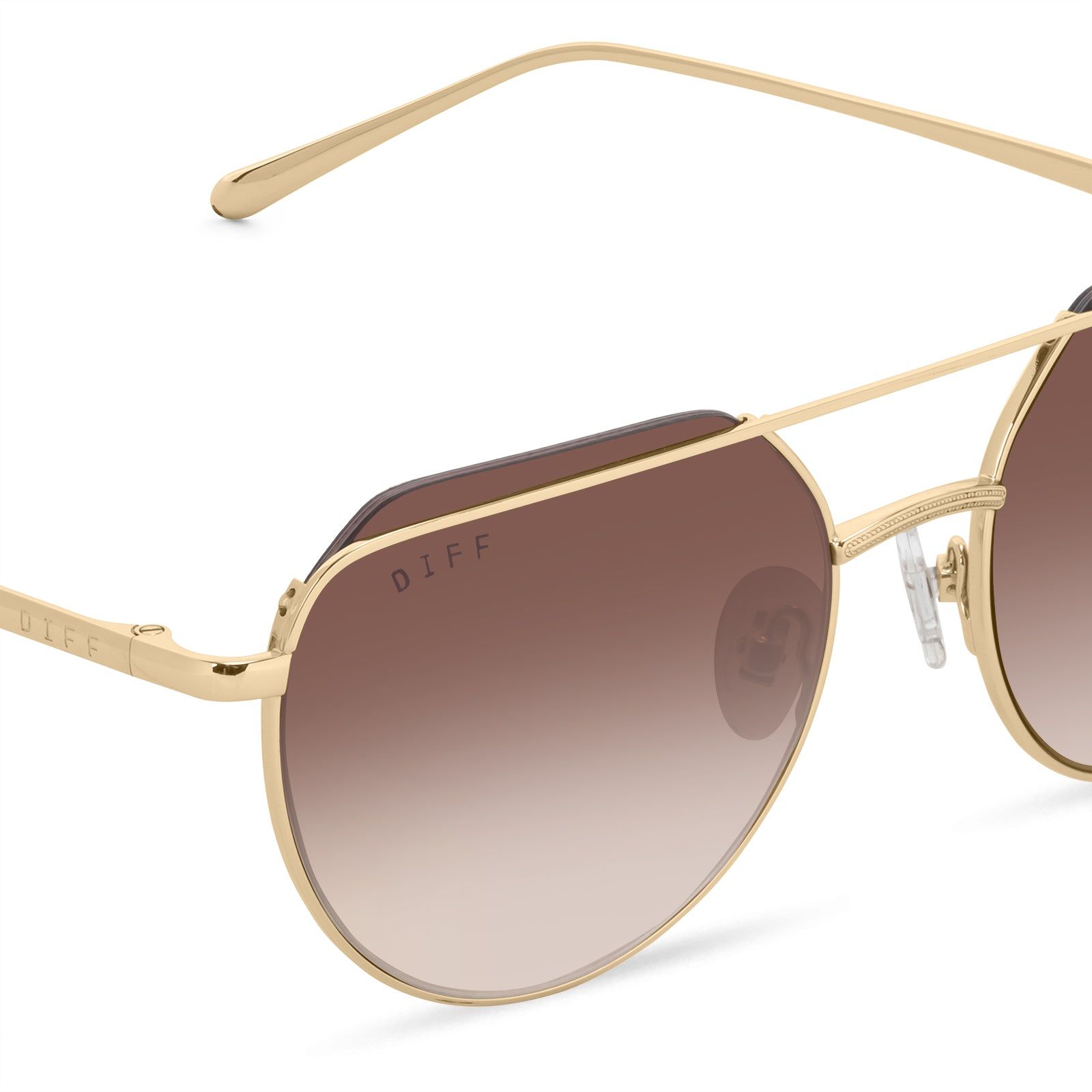 RAYNE - GOLD + BROWN GRADIENT SUNGLASSES sold by Diff Eyewear product image thumbnail 3
