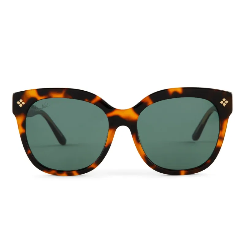PATRICIA NASH - AUDREY + TORTOISE + FRONT BLACK TEMPLES + G15 SUNGLASSES sold by Diff Eyewear