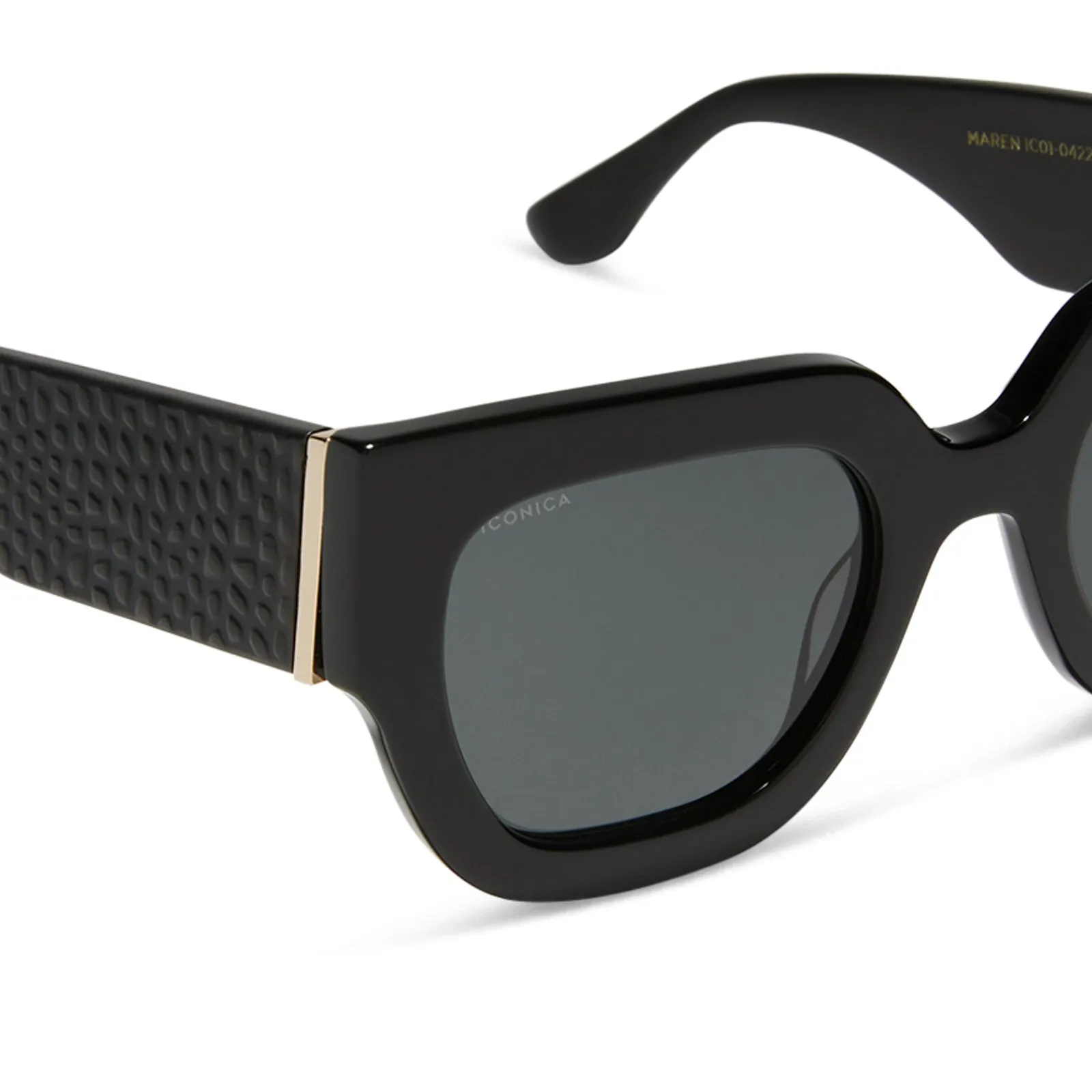 MAREN - BLACK + GREY + POLARIZED SUNGLASSES sold by Diff Eyewear product image thumbnail 4