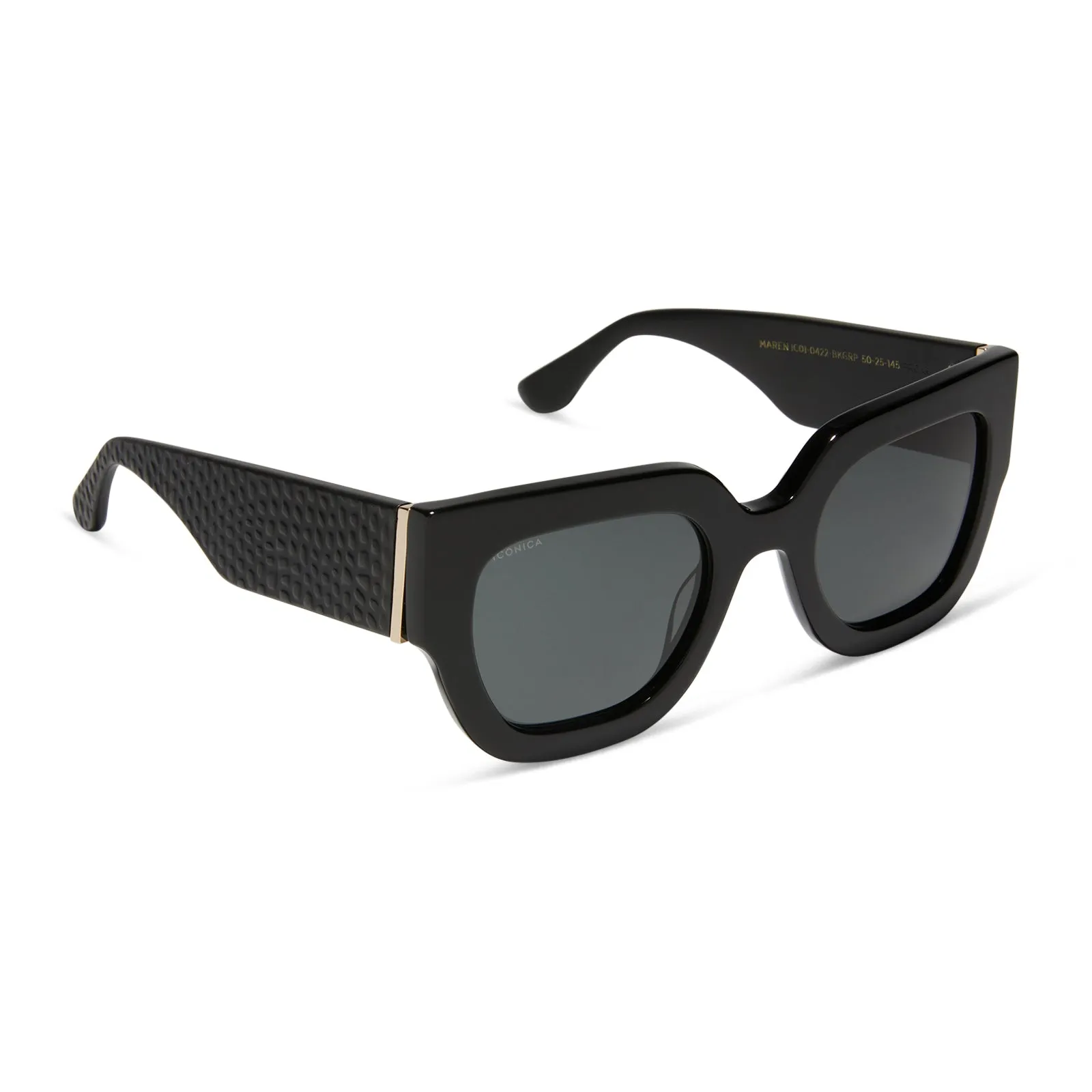 MAREN - BLACK + GREY + POLARIZED SUNGLASSES sold by Diff Eyewear