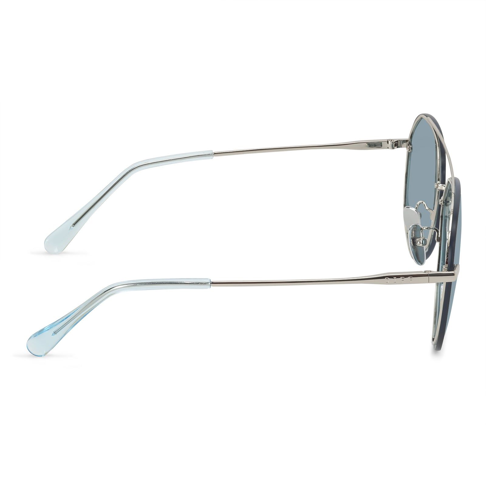 LENOX - SILVER + AQUA SEA MIRROR SUNGLASSES sold by Diff Eyewear product image thumbnail 4