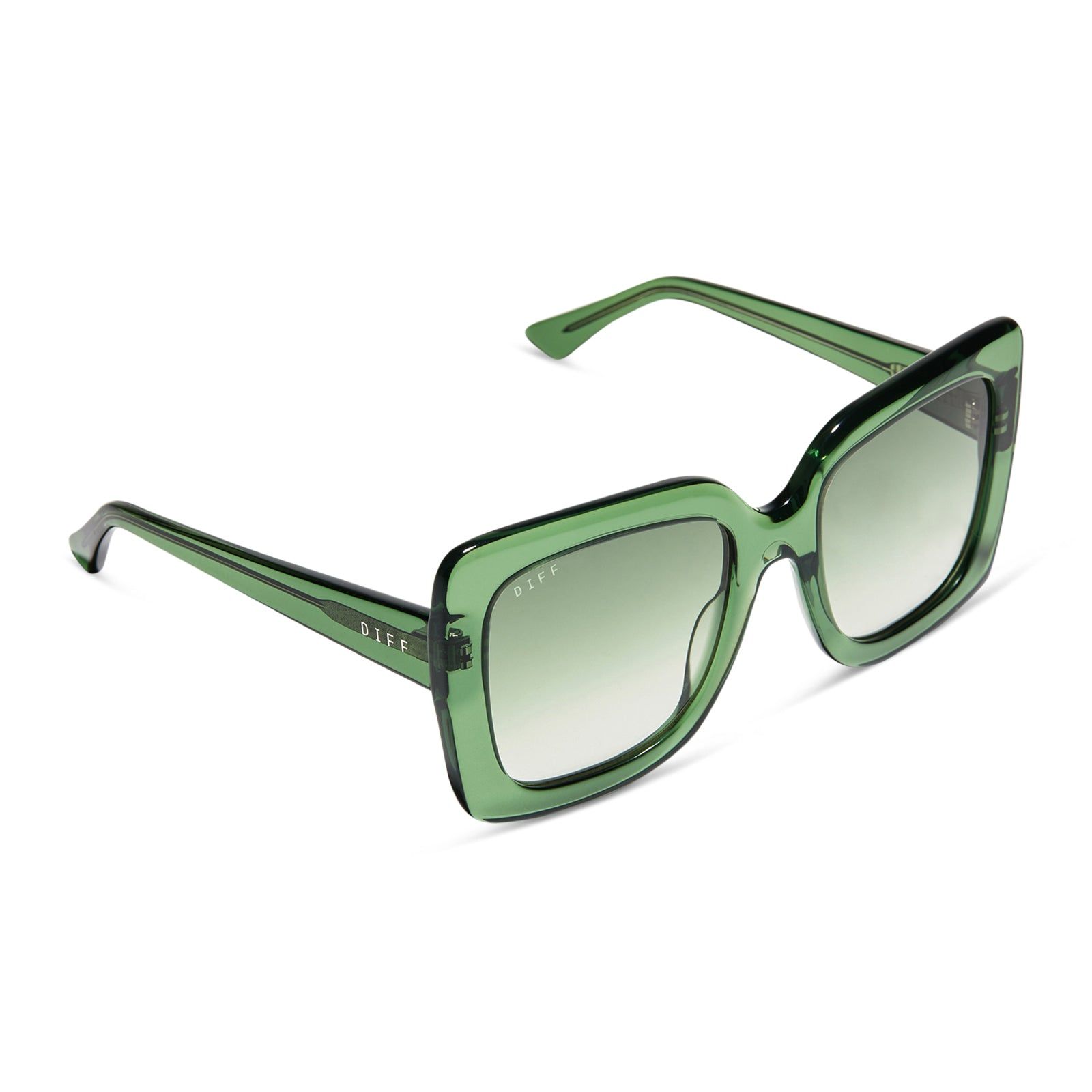 VANESSA - SAGE CRYSTAL + OLIVE GRADIENT SUNGLASSES sold by Diff Eyewear product image thumbnail 4