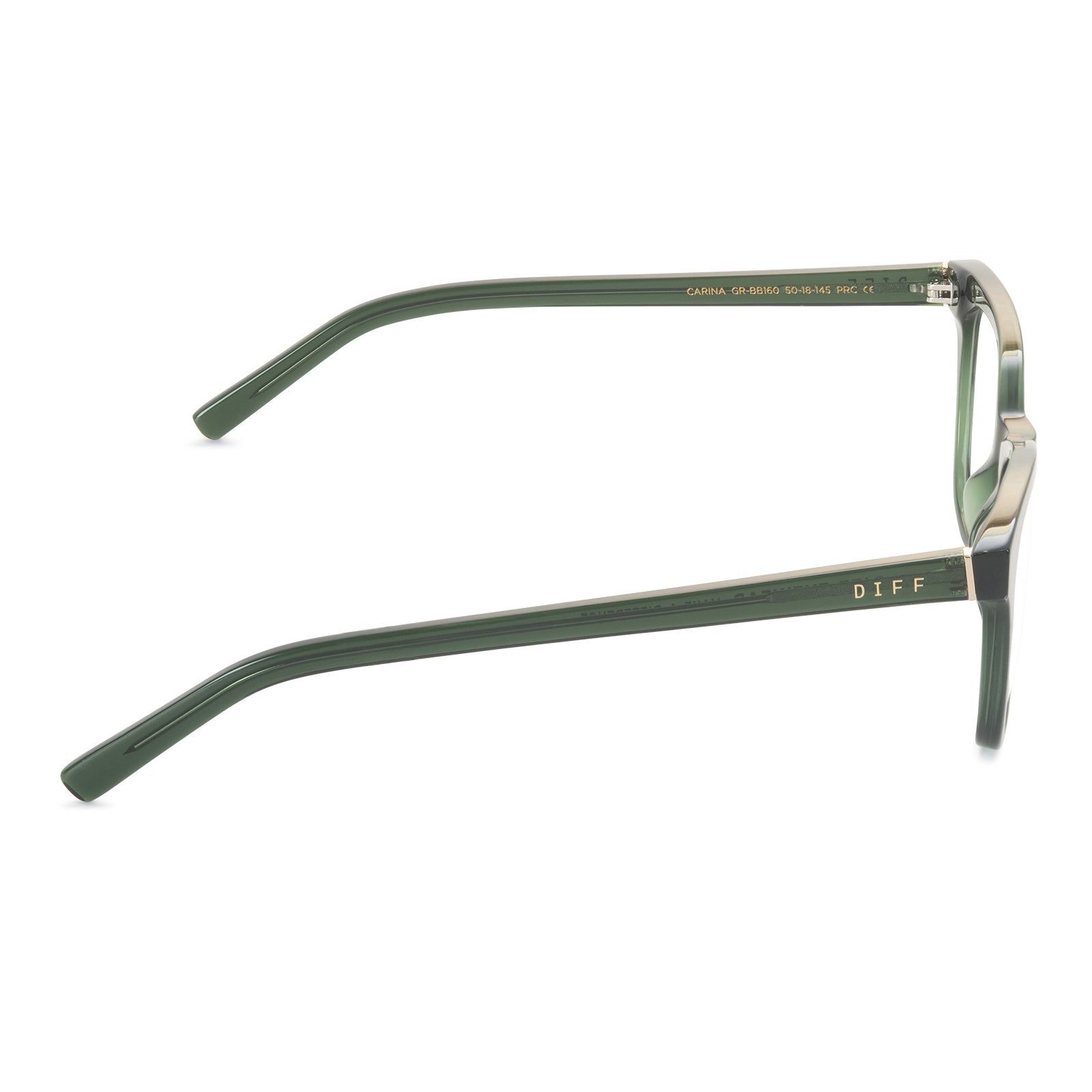 CARINA - SEA GRASS + CLEAR GLASSES sold by Diff Eyewear product image thumbnail 4