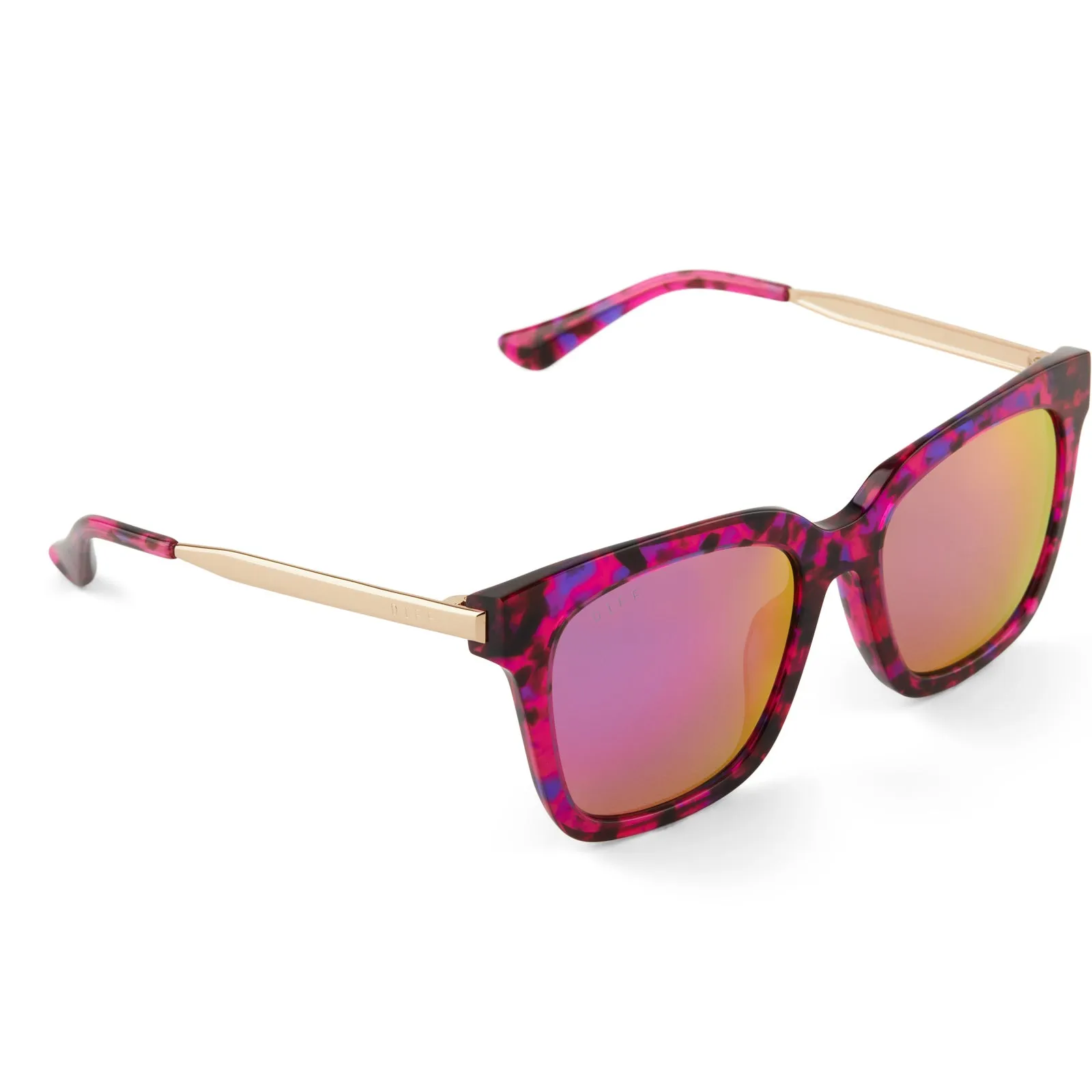 BELLA - PINK RUSH TORTOISE + PINK RUSH MIRROR SUNGLASSES sold by Diff Eyewear product image thumbnail 4