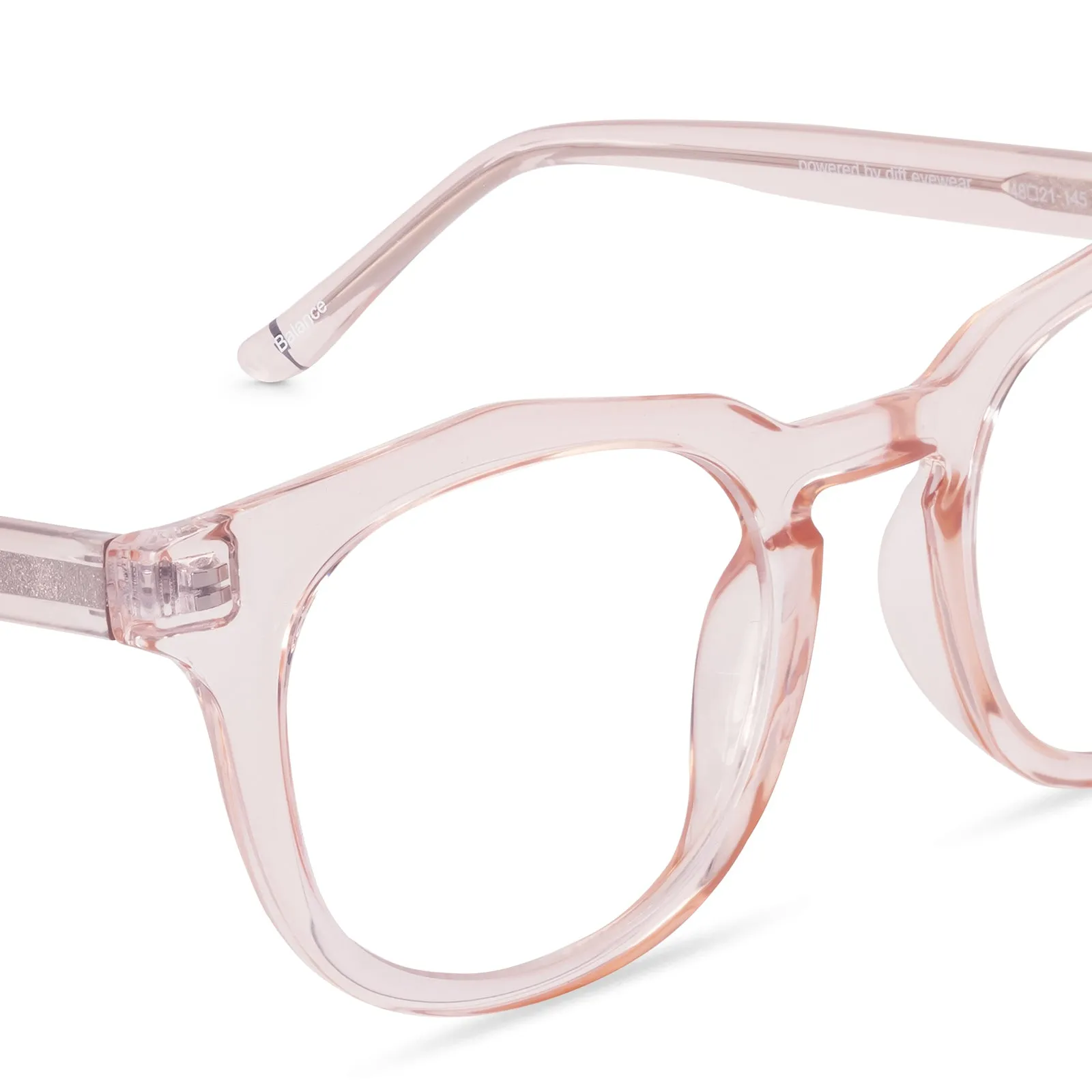 WOMEN'S HEALTH BALANCE - LIGHT PINK CRYSTAL + CLEAR sold by Diff Eyewear product image thumbnail 3