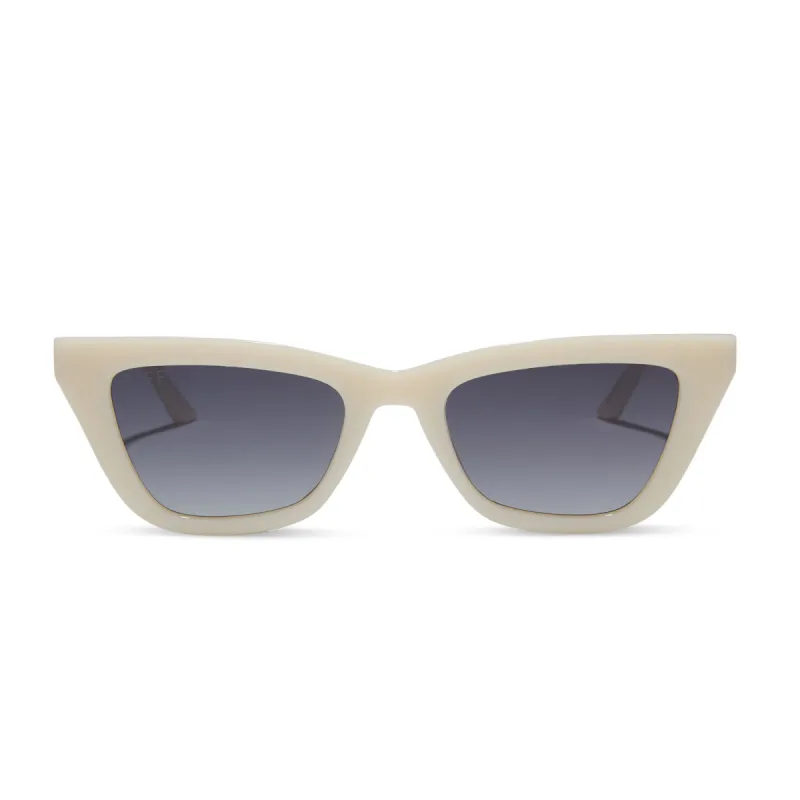 MADI NELSON - THE NOAH + MERINGUE + GREY GRADIENT + POLARIZED SUNGLASSES sold by Diff Eyewear