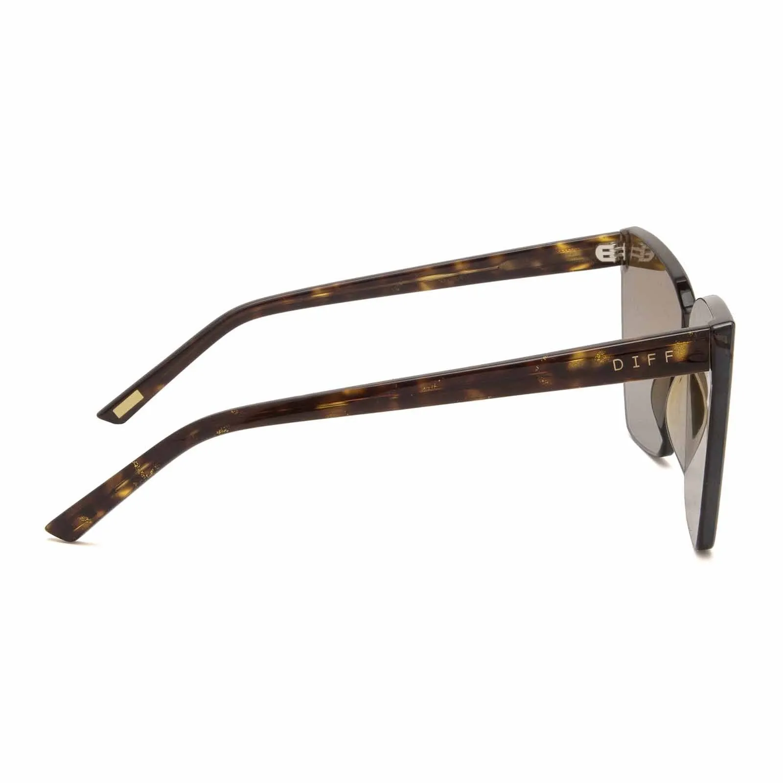 GOLDIE - DARK ORANGE TORTOISE + GOLD MIRROR SUNGLASSES sold by Diff Eyewear product image thumbnail 5