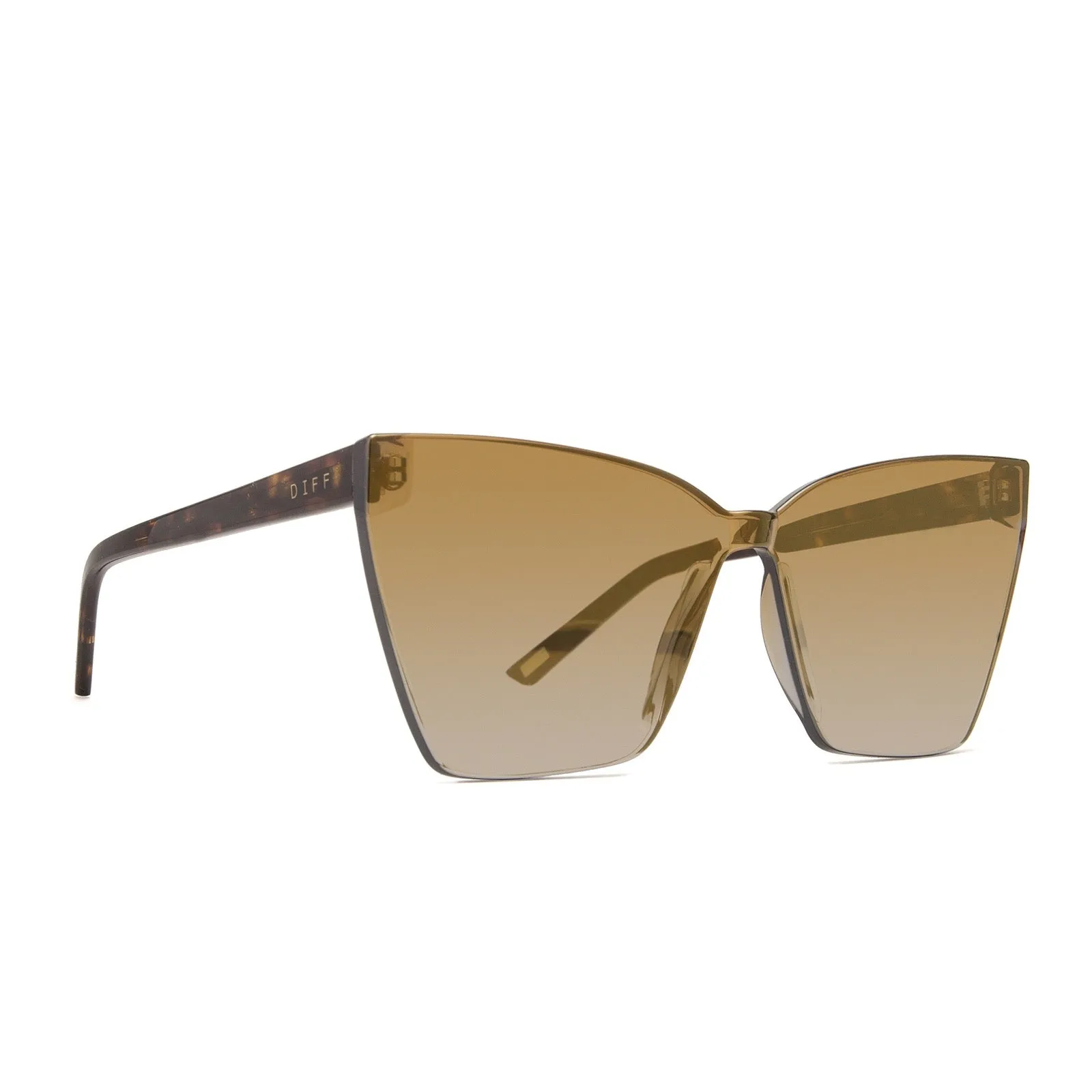 GOLDIE - DARK ORANGE TORTOISE + GOLD MIRROR SUNGLASSES sold by Diff Eyewear product image thumbnail 3