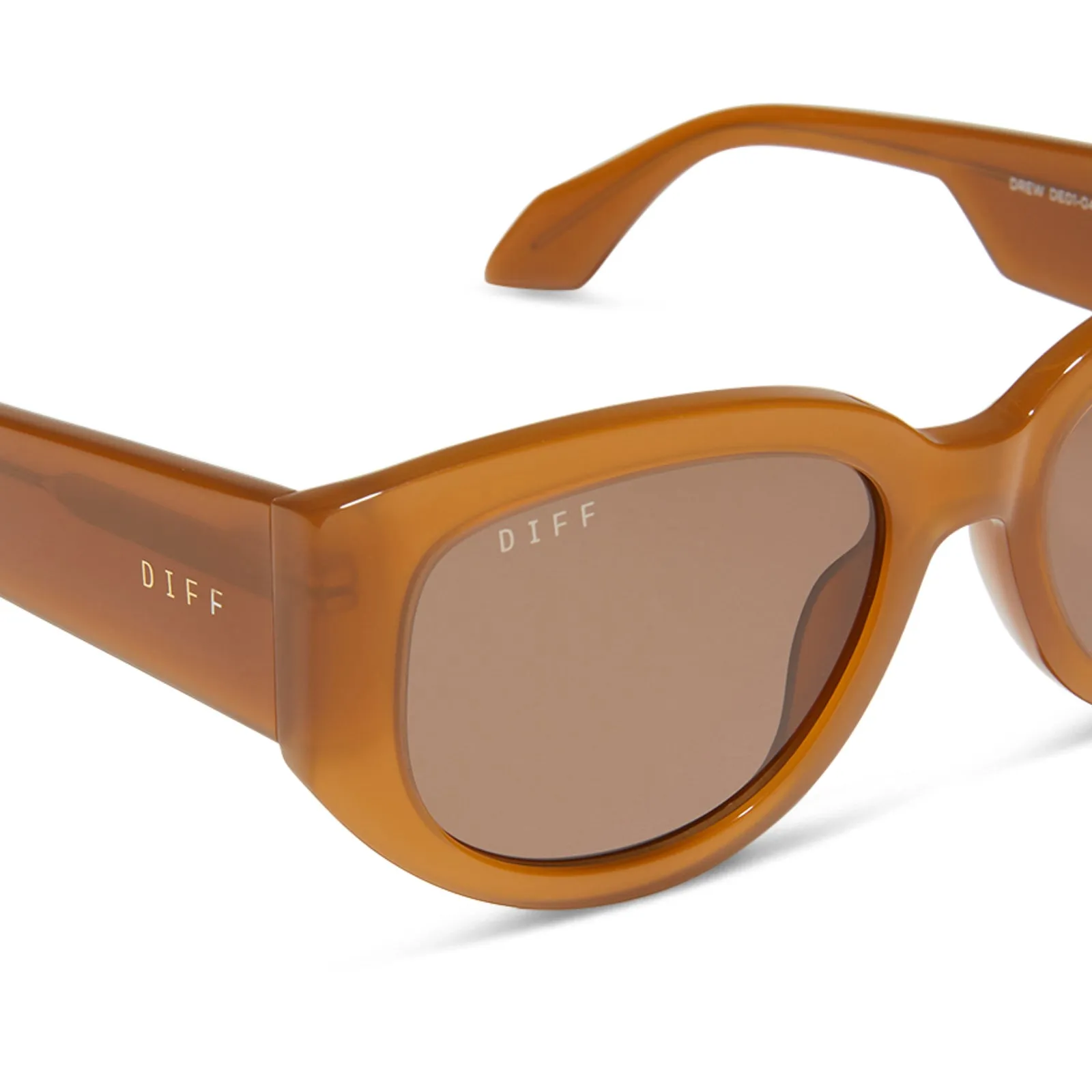 DREW - SALTED CARAMEL + BROWN SUNGLASSES sold by Diff Eyewear product image thumbnail 4
