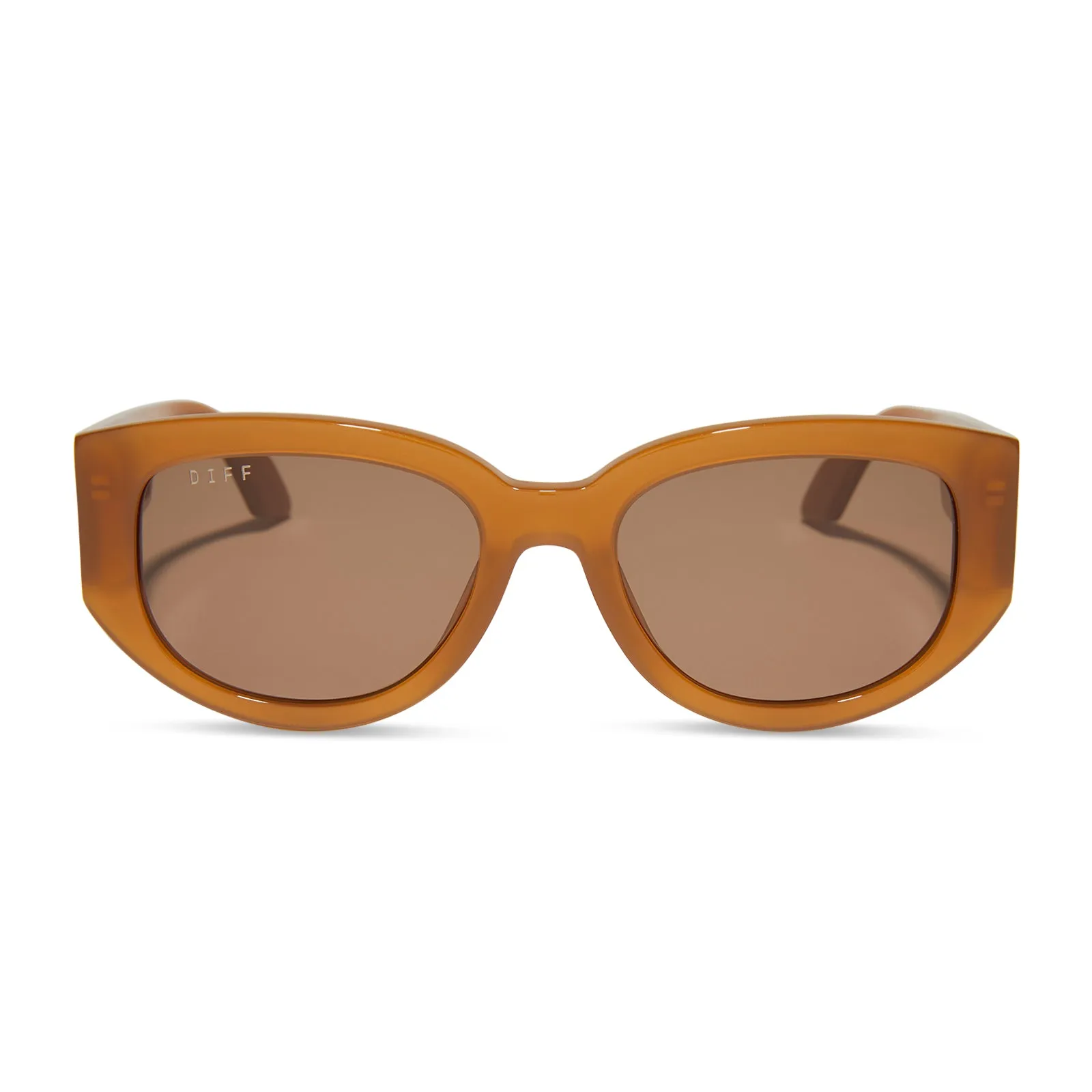 DREW - SALTED CARAMEL + BROWN SUNGLASSES sold by Diff Eyewear