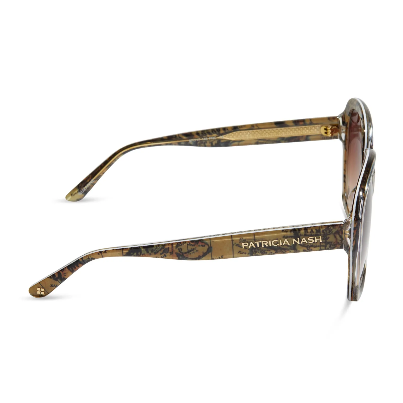 PATRICIA NASH - SUZANNE + EUROPEAN MAP + BROWN GRADIENT SUNGLASSES sold by Diff Eyewear product image thumbnail 3