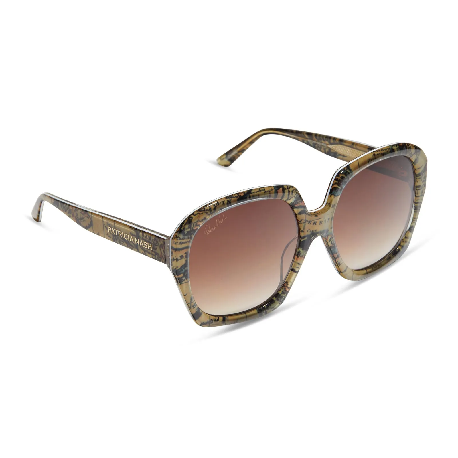 PATRICIA NASH - SUZANNE + EUROPEAN MAP + BROWN GRADIENT SUNGLASSES sold by Diff Eyewear product image thumbnail 2