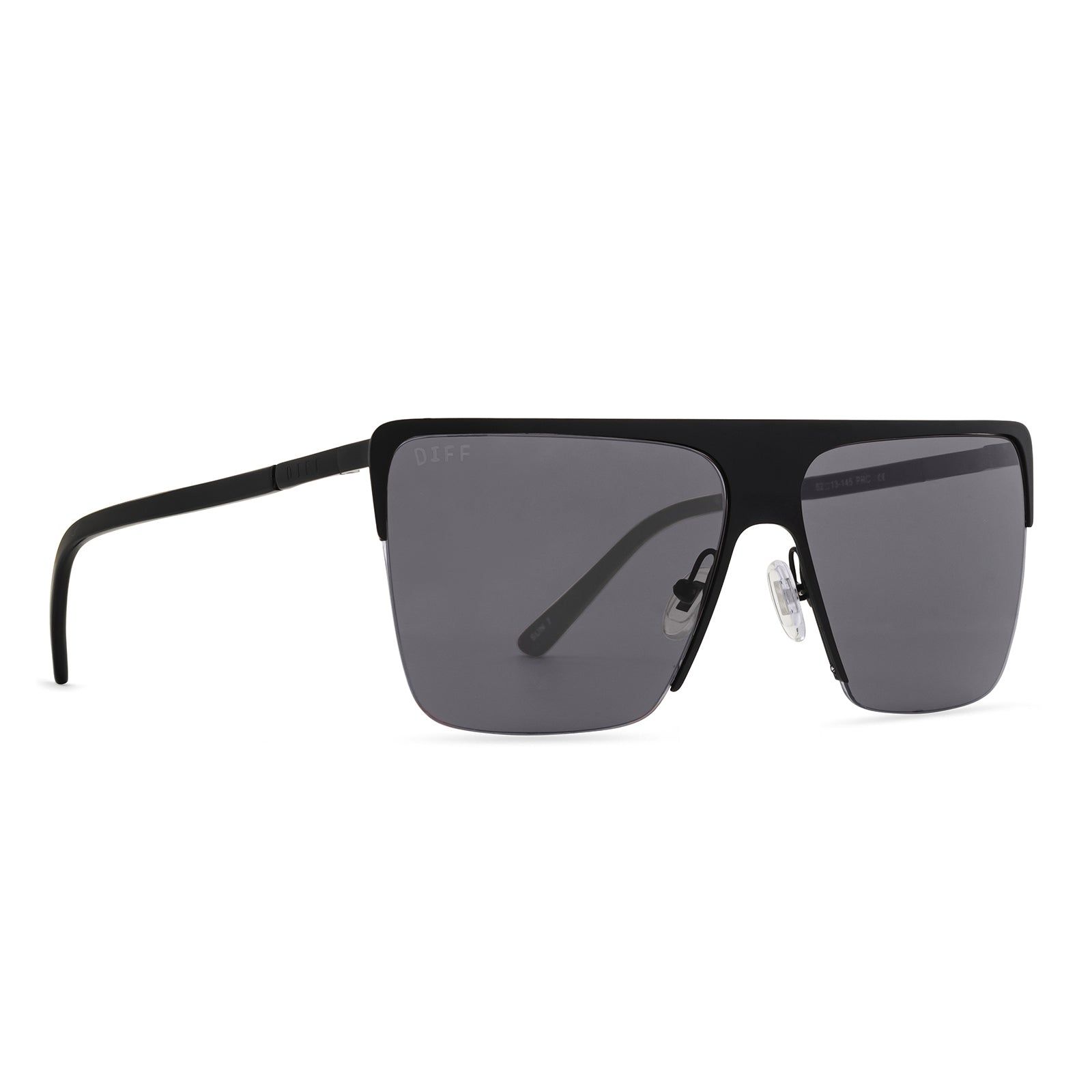 KENDRA - MATTE BLACK + GREY + POLARIZED SUNGLASSES sold by Diff Eyewear product image thumbnail 2