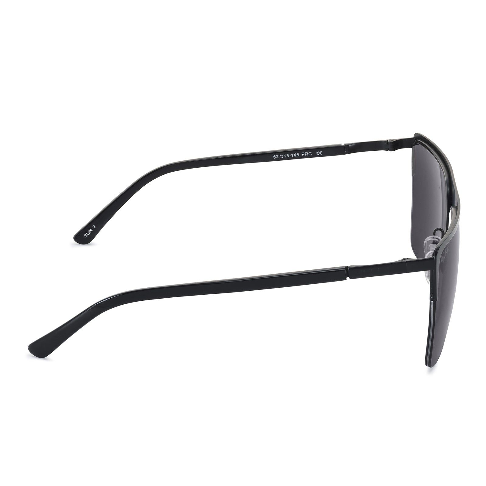 KENDRA - MATTE BLACK + GREY + POLARIZED SUNGLASSES sold by Diff Eyewear product image thumbnail 4