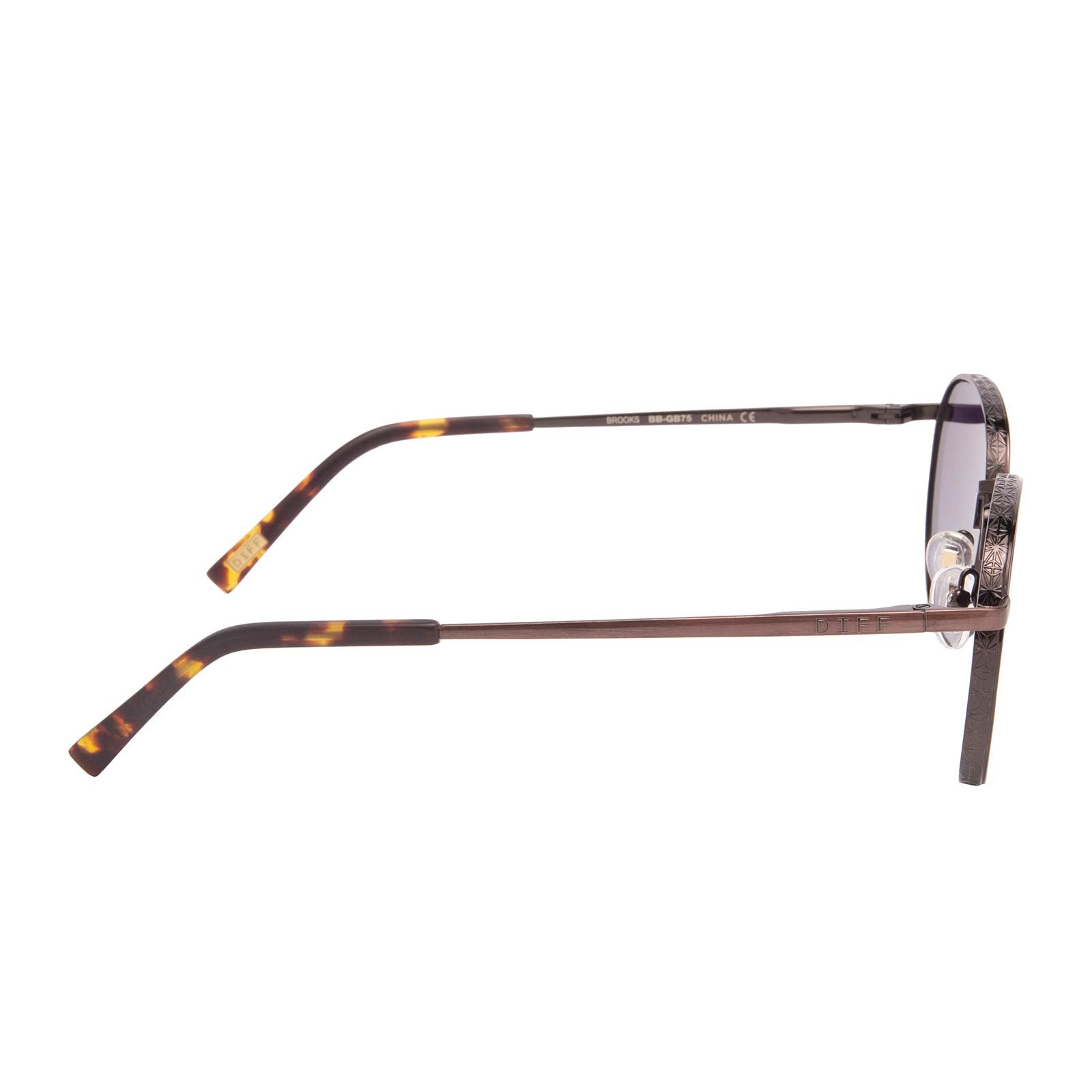 BROOKS - BRUSHED BROWN + GREY TO BLUE GRADIENT SUNGLASSES sold by Diff Eyewear product image thumbnail 3