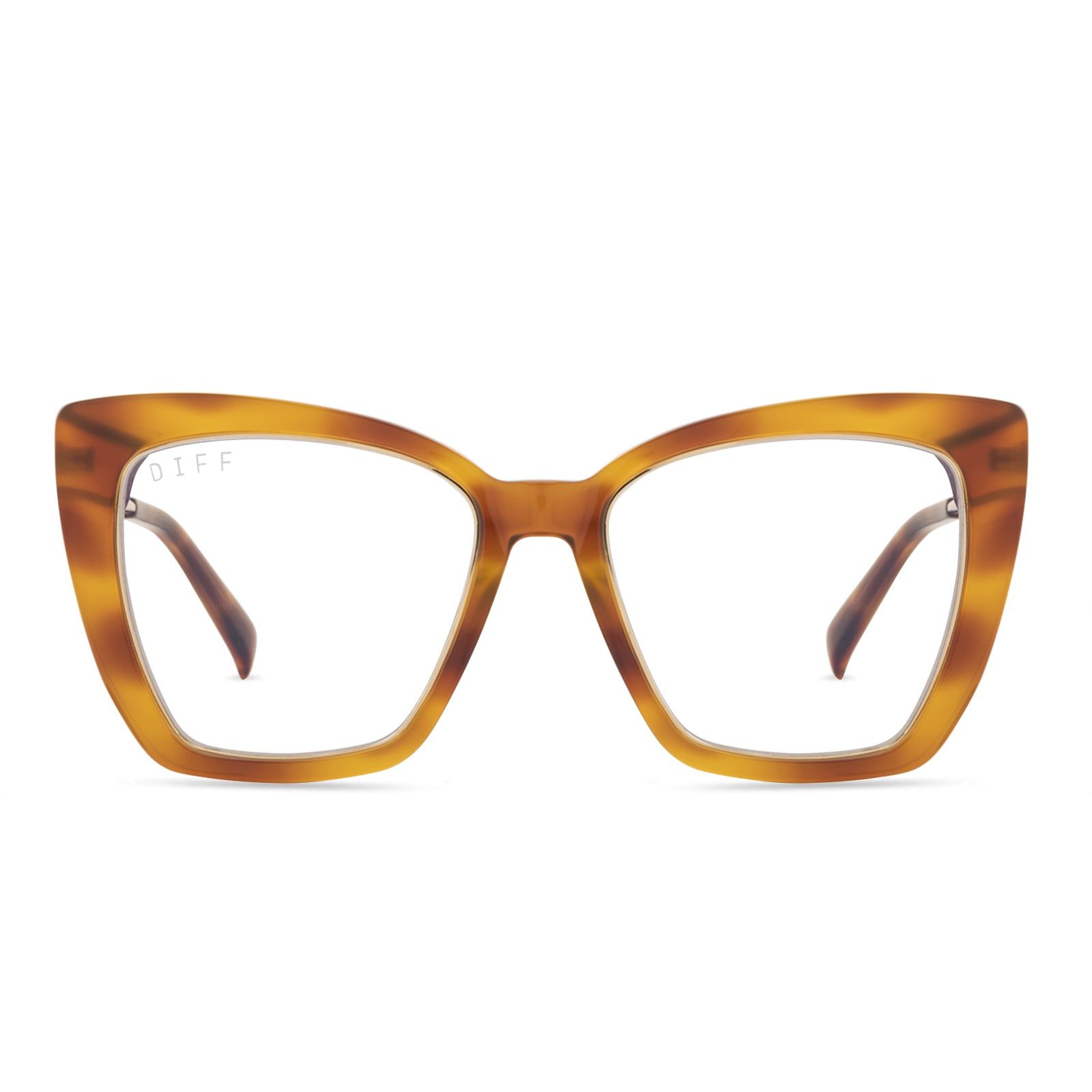 BECKY IV XS - ANDES TORTOISE + CLEAR GLASSES sold by Diff Eyewear