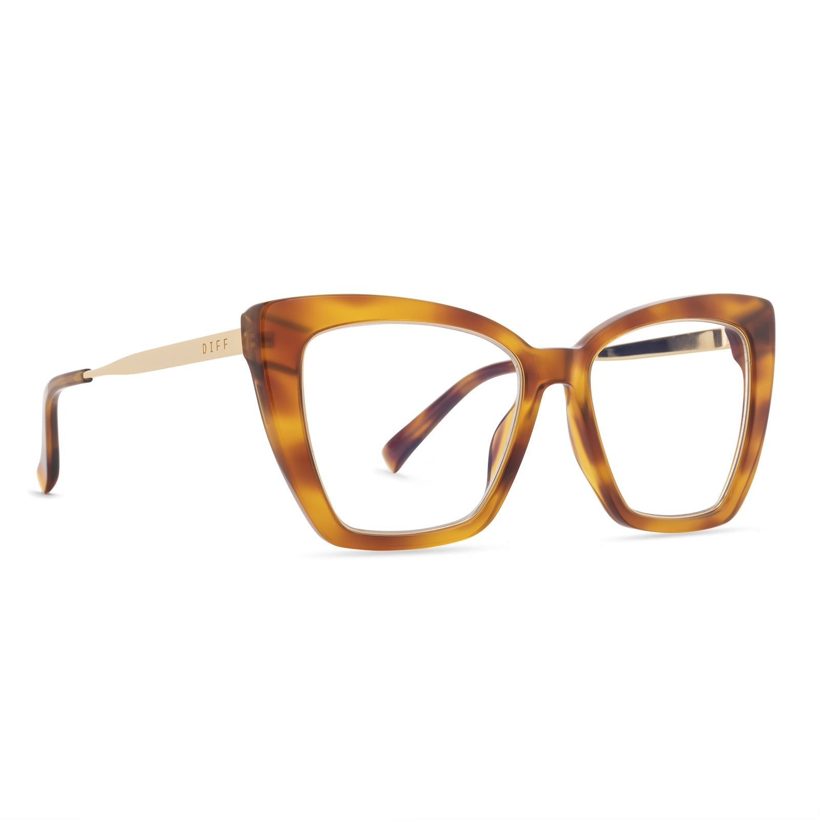 BECKY IV XS - ANDES TORTOISE + CLEAR GLASSES sold by Diff Eyewear product image thumbnail 2