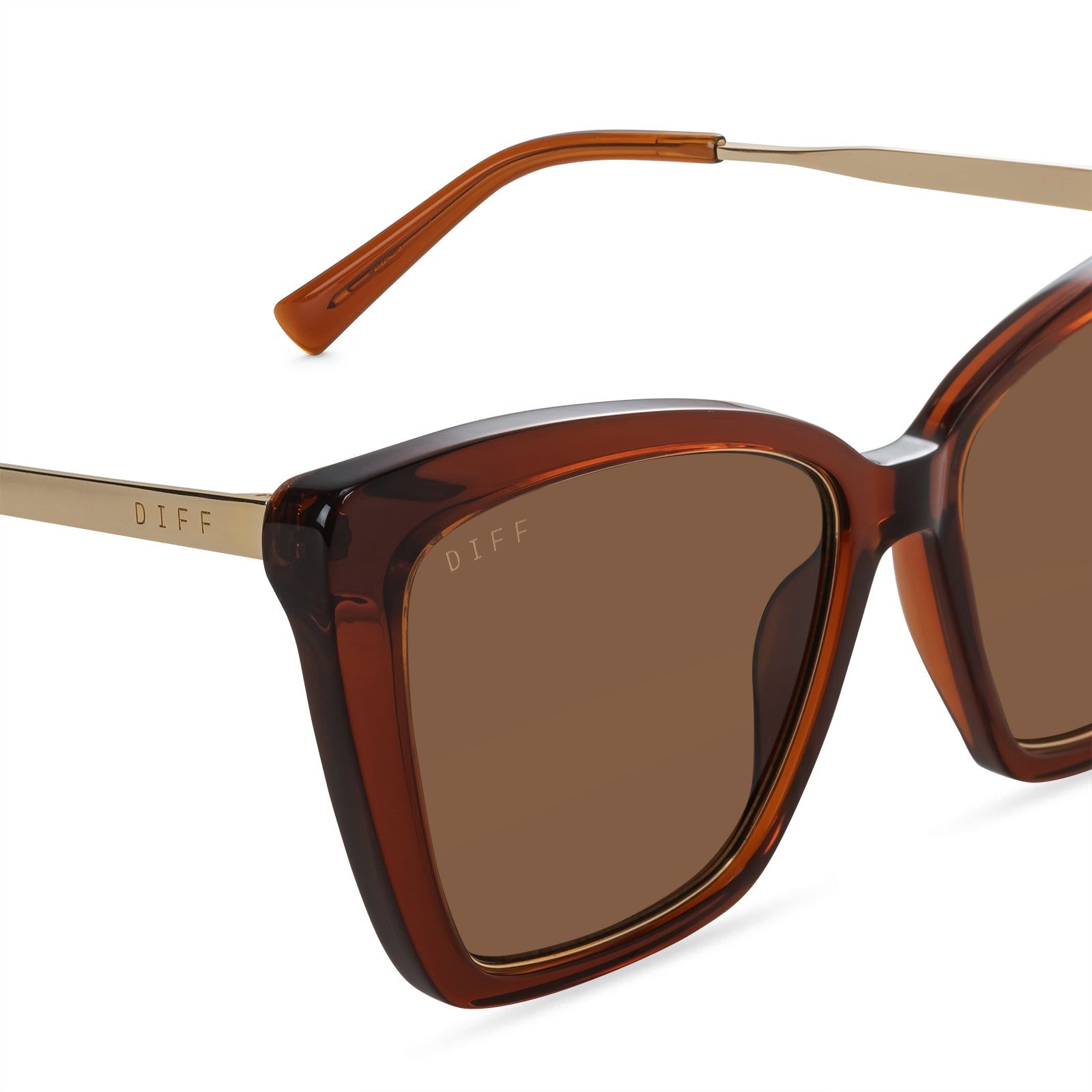 BECKY IV - COGNAC + BROWN SUNGLASSES sold by Diff Eyewear product image thumbnail 3
