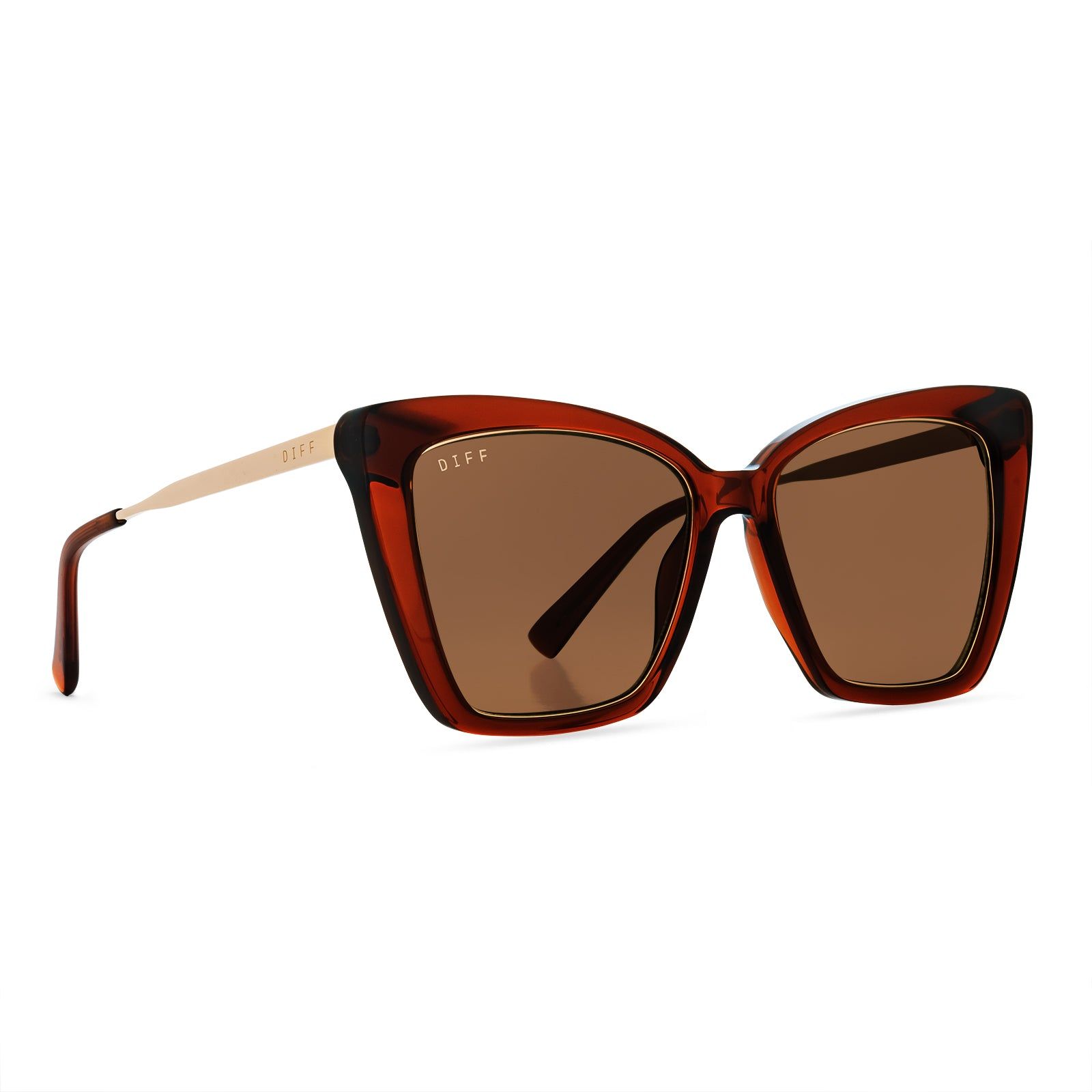 BECKY IV - COGNAC + BROWN SUNGLASSES sold by Diff Eyewear product image thumbnail 2