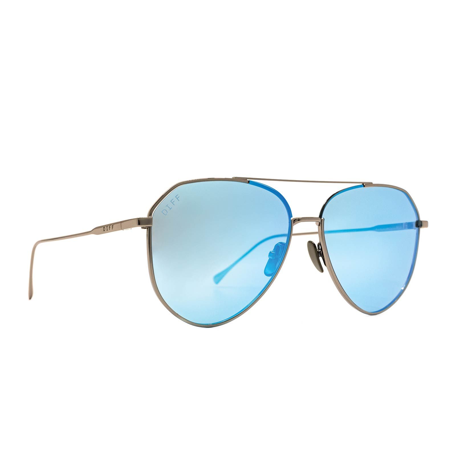DASH - LIGHT GUNMETAL + ICE BLUE MIRROR + POLARIZED SUNGLASSES sold by Diff Eyewear product image thumbnail 2
