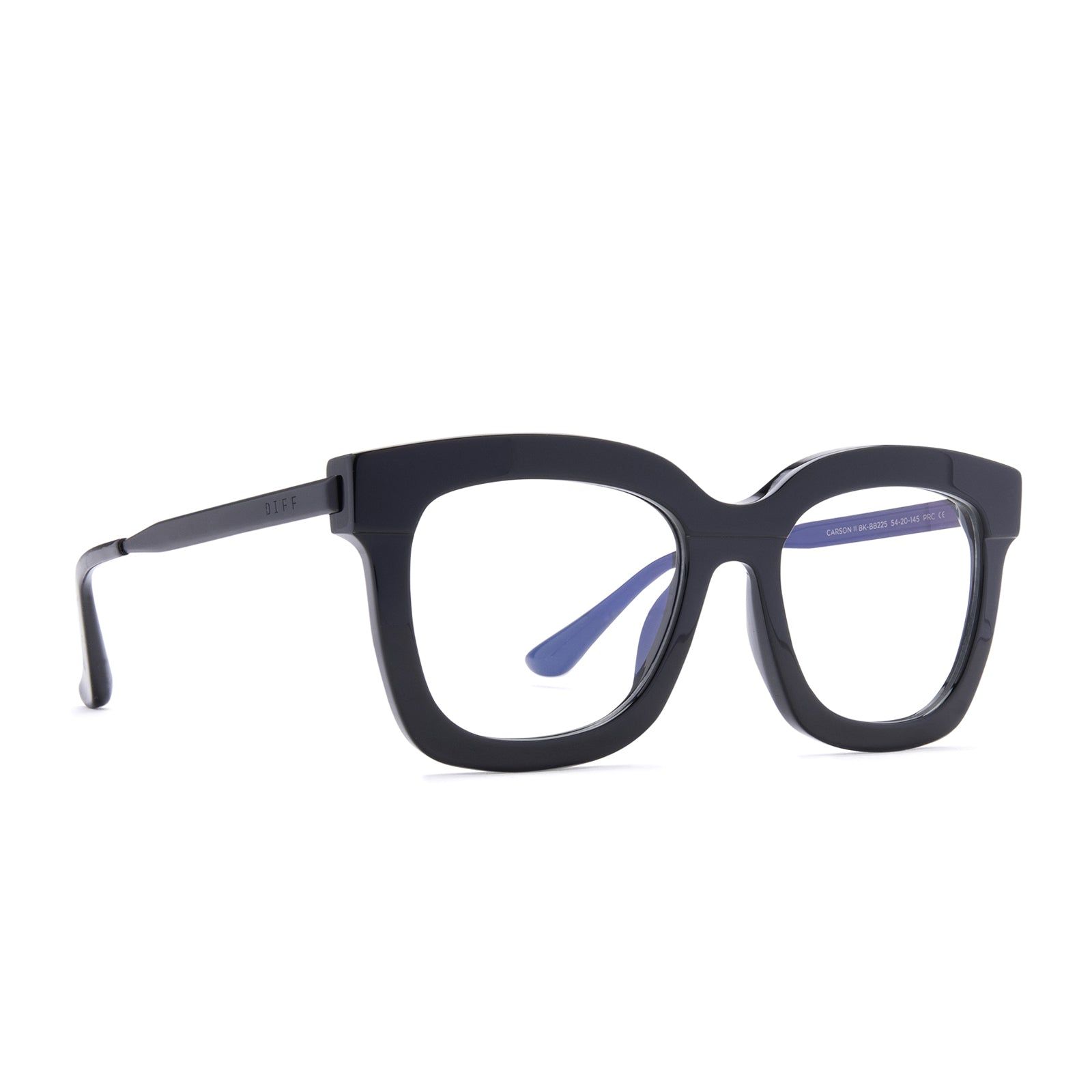CARSON II - BLACK + BLUE LIGHT GLASSES sold by Diff Eyewear product image thumbnail 2