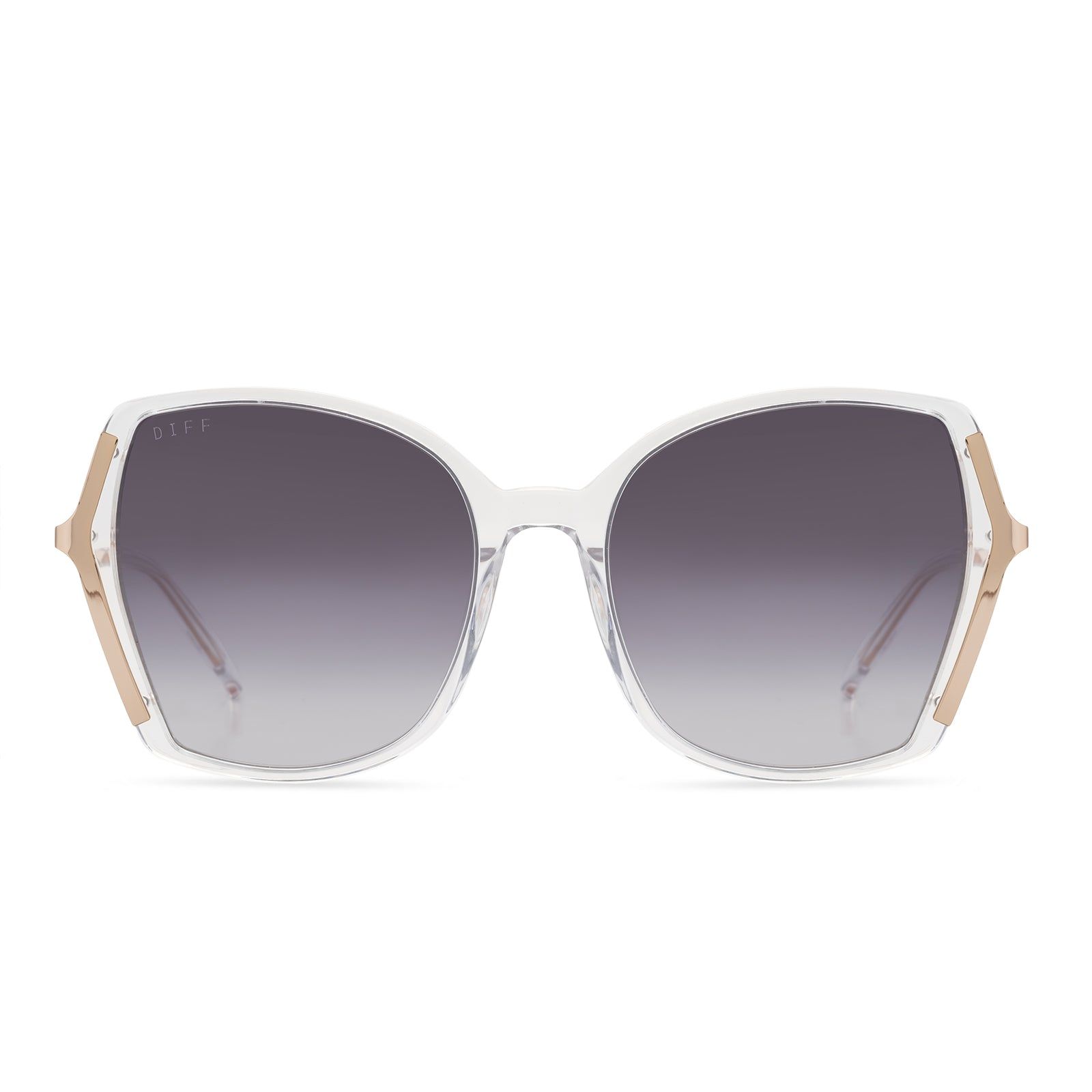 DONNA II - CLEAR + GREY GRADIENT SUNGLASSES sold by Diff Eyewear