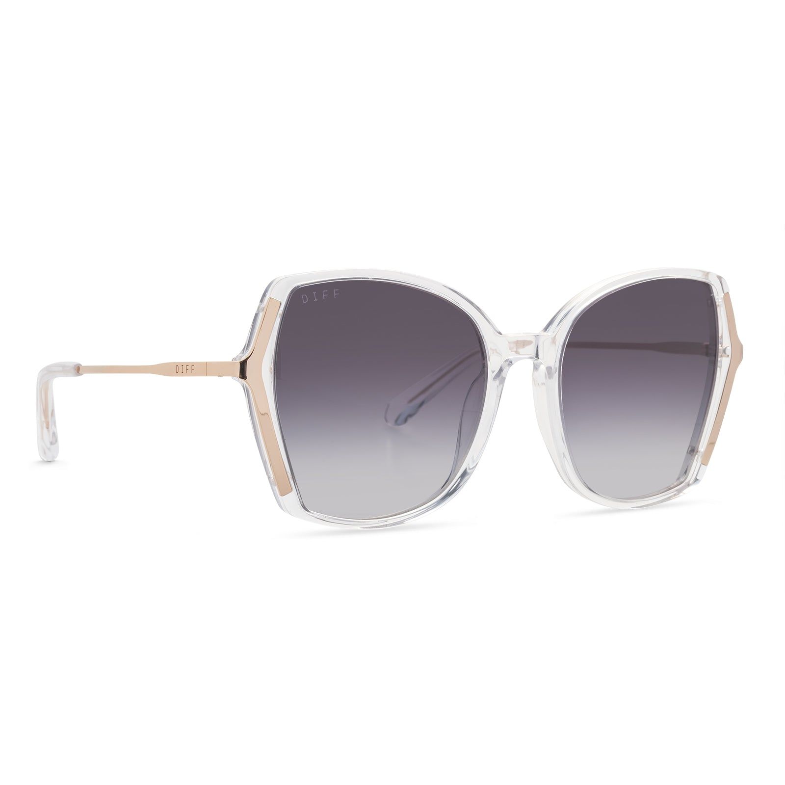 DONNA II - CLEAR + GREY GRADIENT SUNGLASSES sold by Diff Eyewear product image thumbnail 2