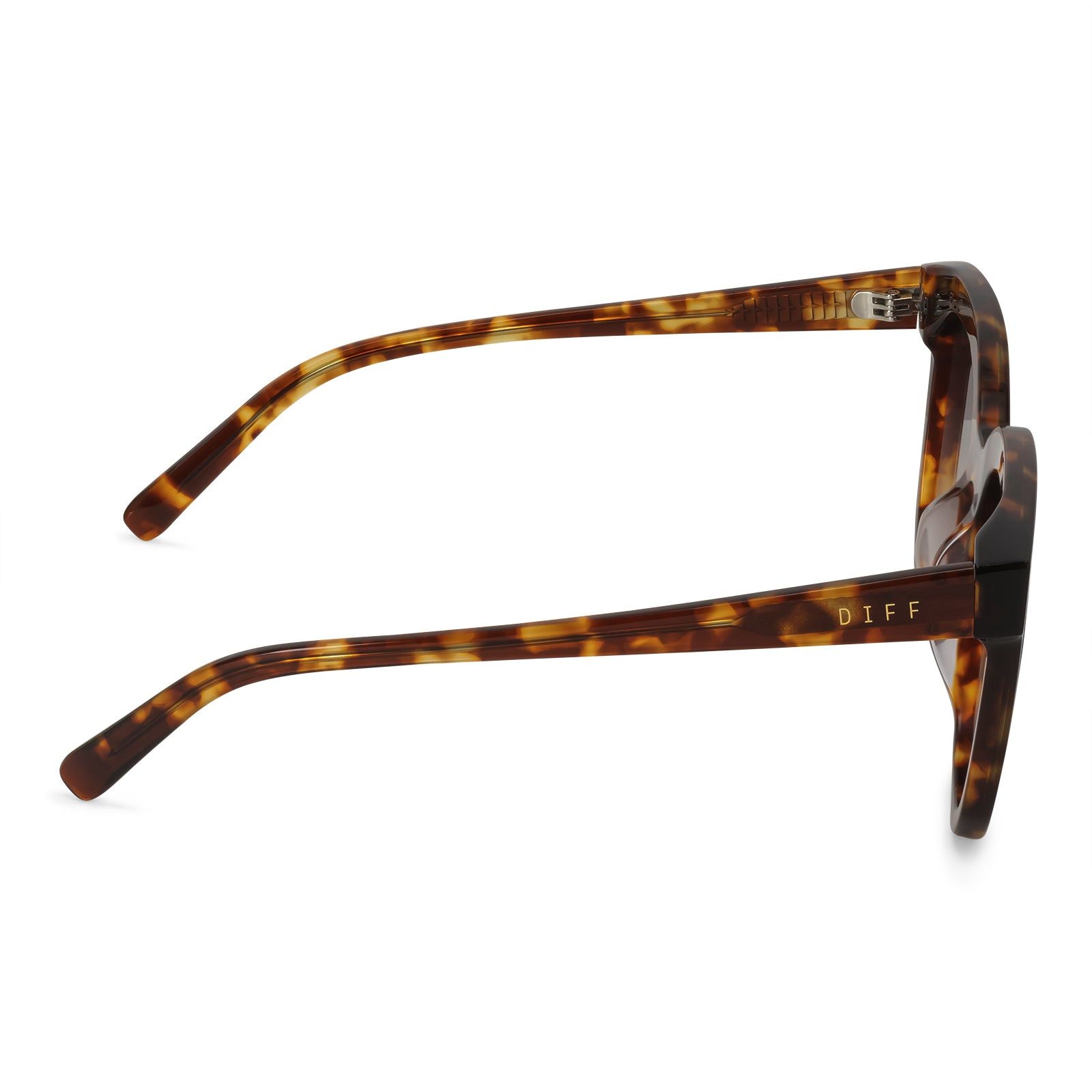 GIA - AMBER TORTOISE + BROWN GRADIENT MIRROR SUNGLASSES sold by Diff Eyewear product image thumbnail 4