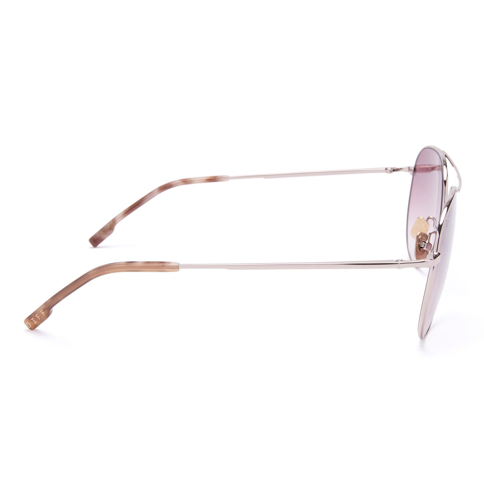 KARTER - CHAMPAGNE + WINE GRADIENT FLASH SUNGLASSES sold by Diff Eyewear product image thumbnail 3