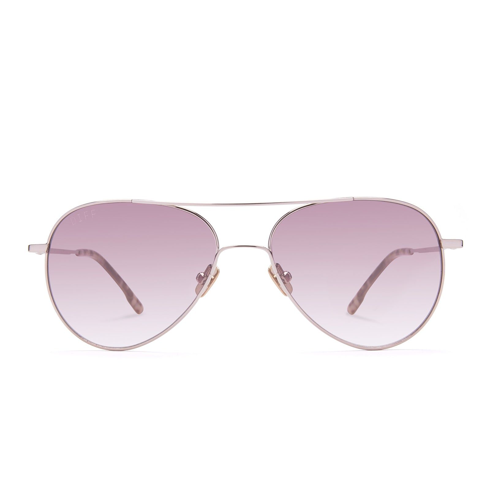 KARTER - CHAMPAGNE + WINE GRADIENT FLASH SUNGLASSES sold by Diff Eyewear
