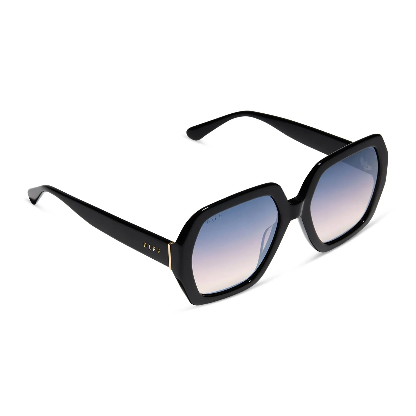 NOLA - BLACK + TWILIGHT GRADIENT SUNGLASSES sold by Diff Eyewear product image thumbnail 4