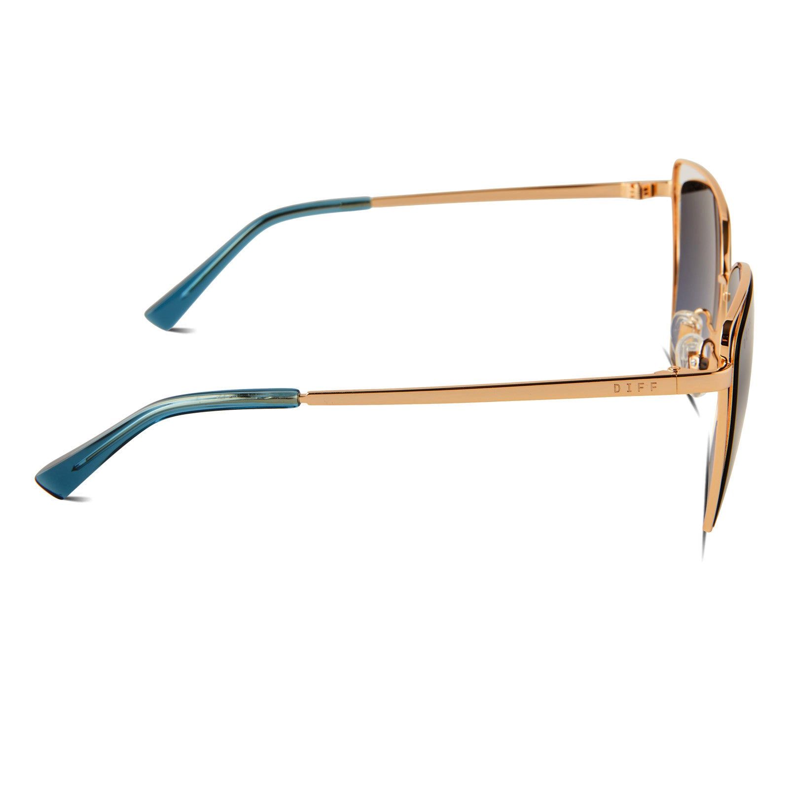 BECKY III - GOLD + BLUE GRADIENT SUNGLASSES sold by Diff Eyewear product image thumbnail 3